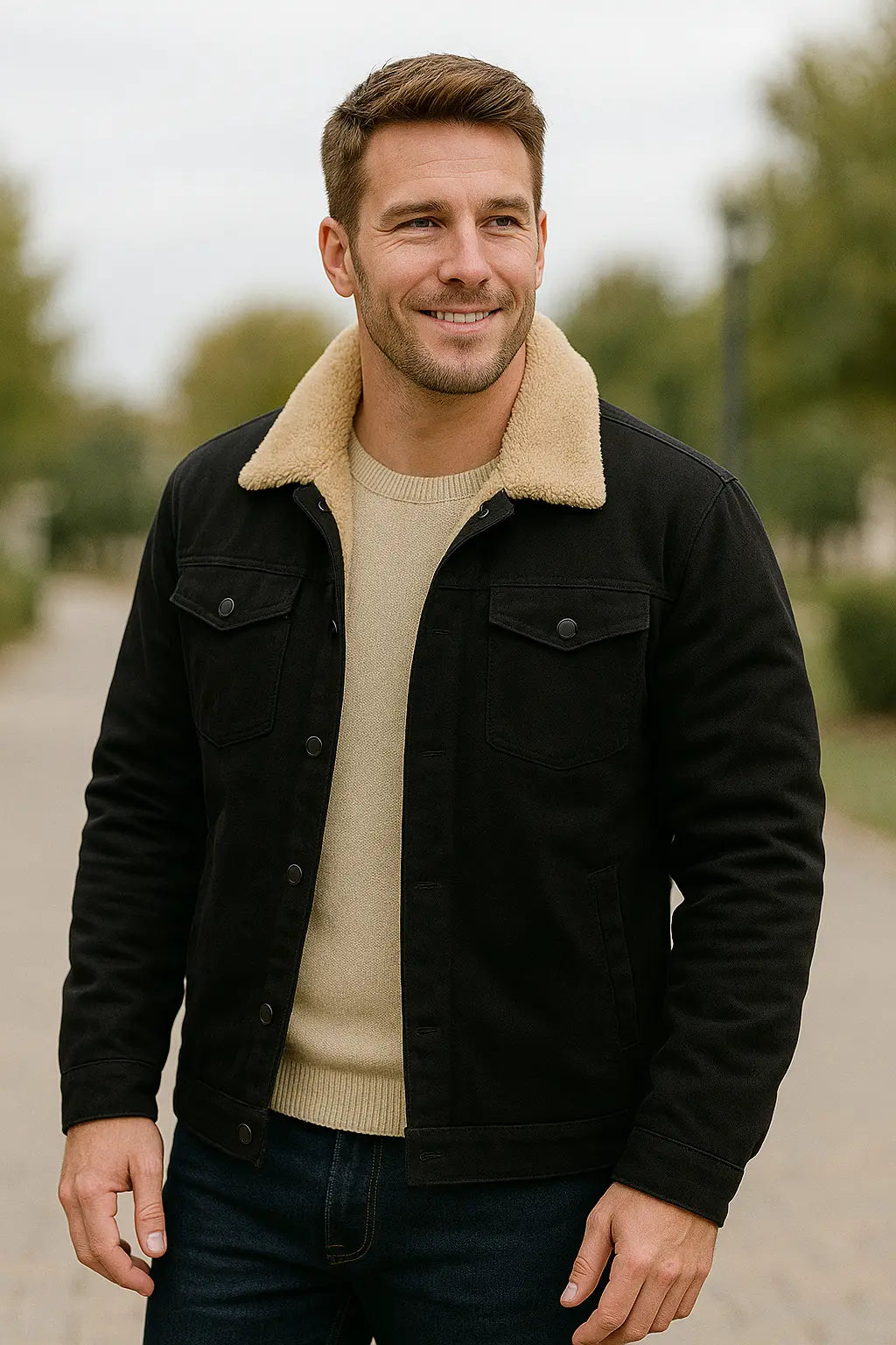 Heren Winterjas, Dikke Fluwelen Voering, Effen Kleur, Revers, Buitenkleding Met Zakken | VIQA VIQA© NEDERLAND