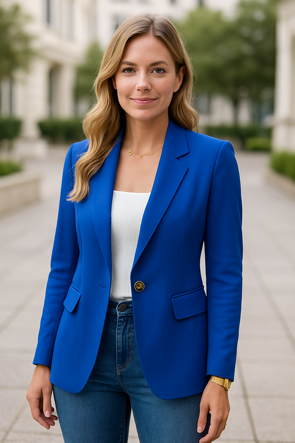 Blazerjas Voor Dames, Zakelijke Jas Met Lange Mouwen En Revers, Casual Elegante Effen Bovenkleding | VIQA VIQA© NEDERLAND