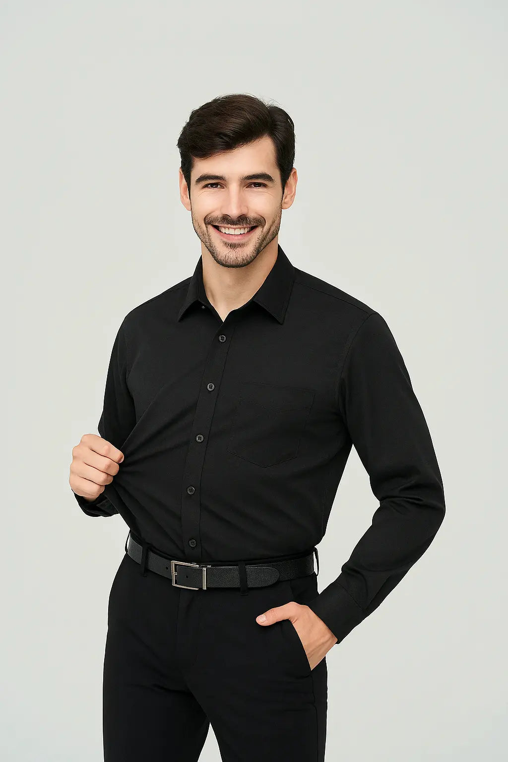 Arnold Heren Oranje Stretch Shirt Met Lange Mouwen VIQA© NEDERLAND