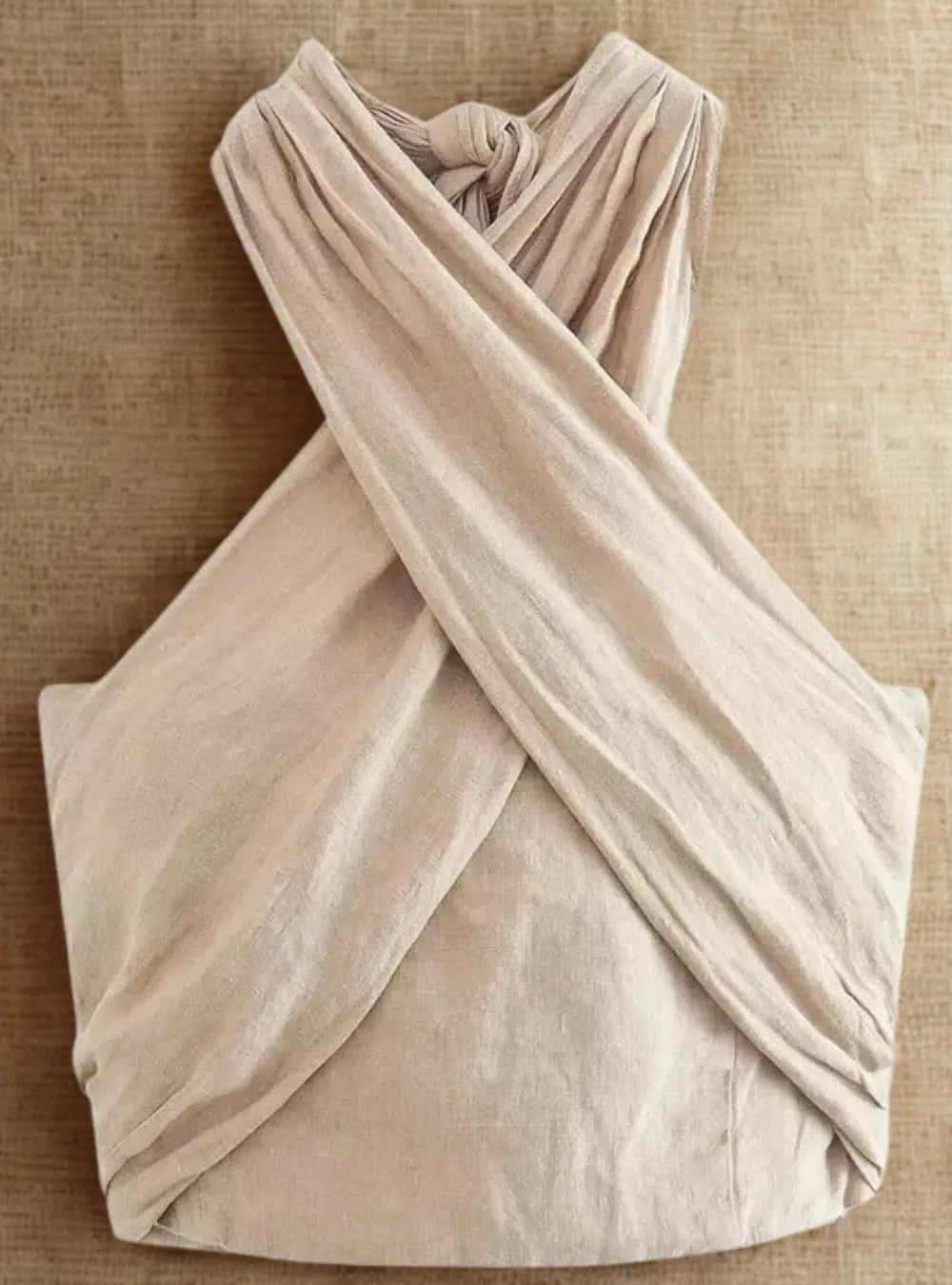 Traci Dames Linen Kruis Tanktop VIQA© NEDERLAND