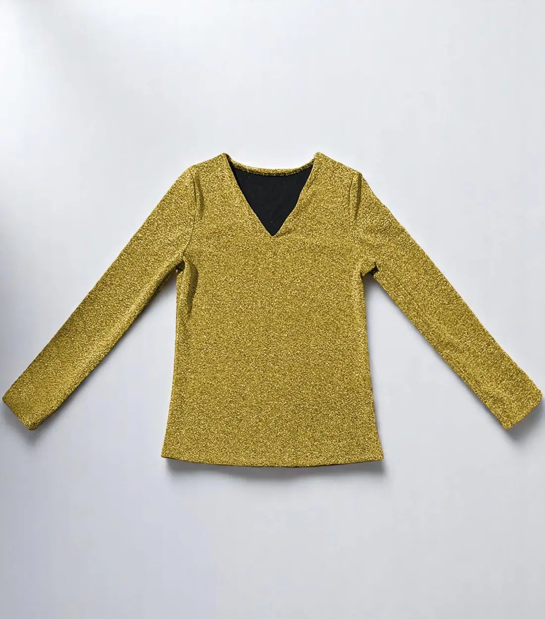 Zoë Dames Zomer Glitter Blouse Met V-Hals VIQA© NEDERLAND