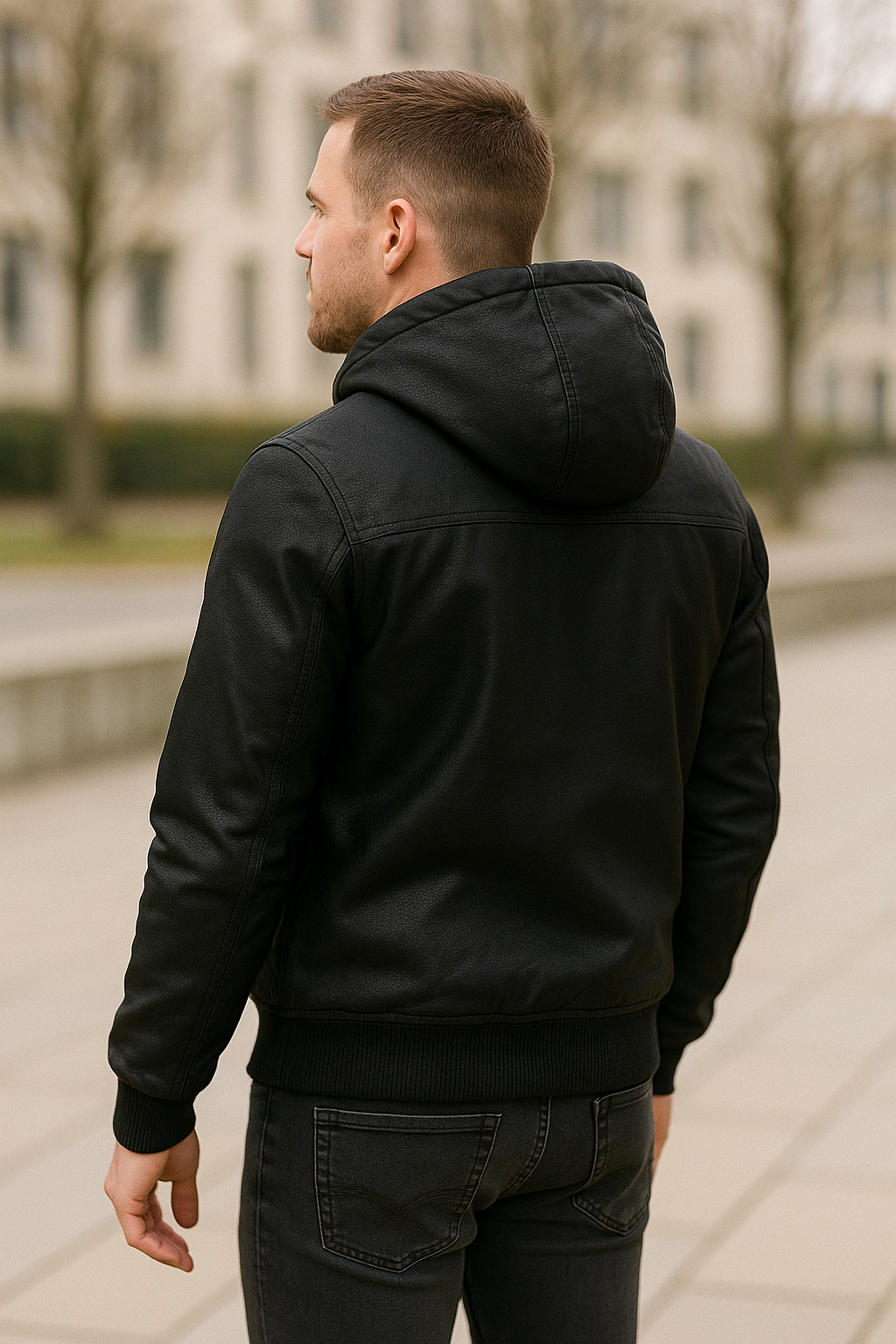 Heren Leren Motorjas, Klassieke Bikerstijl, Hoogwaardige Kunstleren Lentejas | VIQA VIQA© NEDERLAND