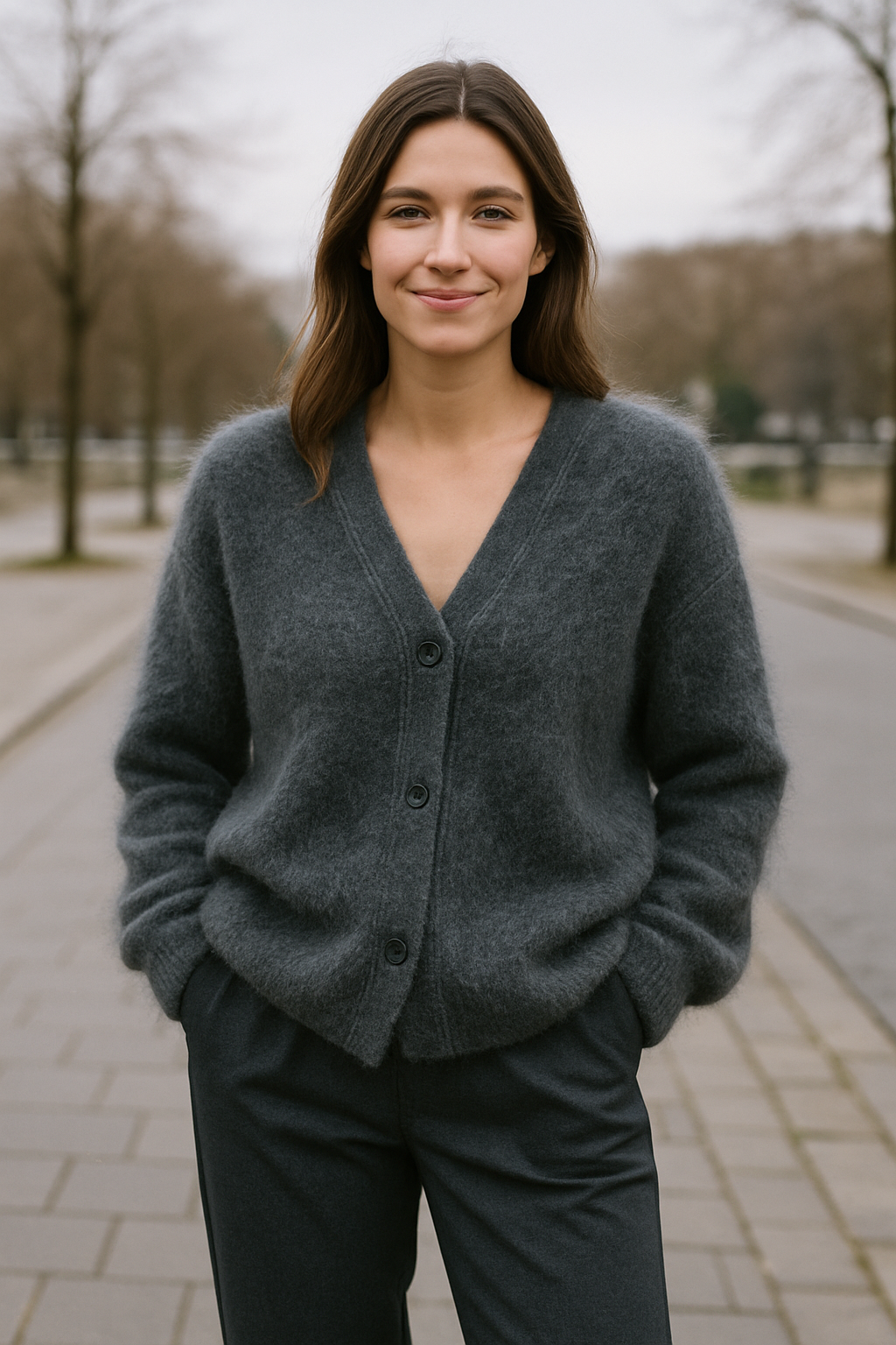 Damesvest Met V-Hals, Gebreide Trui Jas Met Lange Mouwen En Knopen, Casual Effen Jas | VIQA VIQA© NEDERLAND