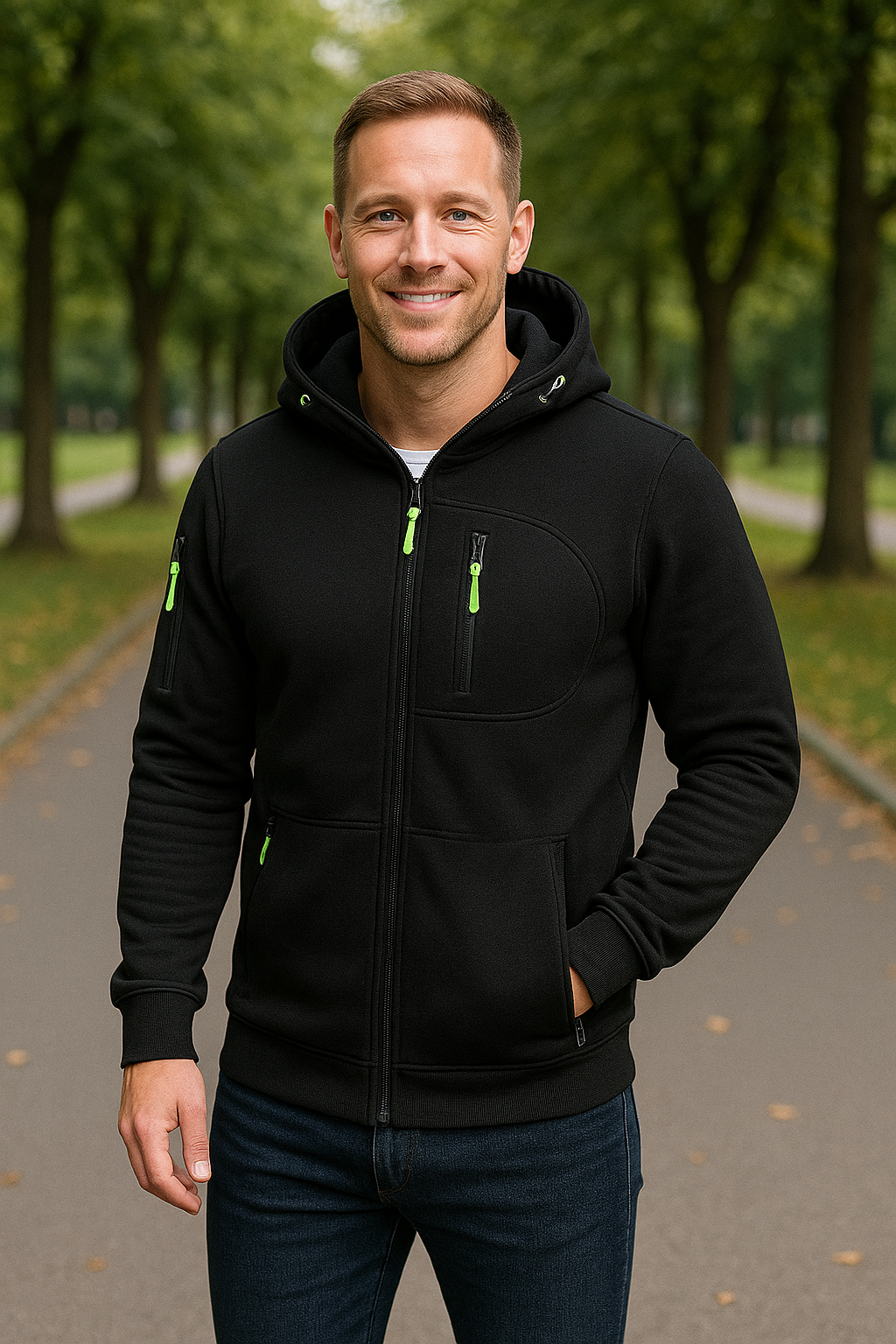 Fleece Hoodie Met Ritssluiting Voor Heren, Dik Warm Sweatshirt Met Capuchon Voor Casual Sportkleding | VIQA VIQA© NEDERLAND
