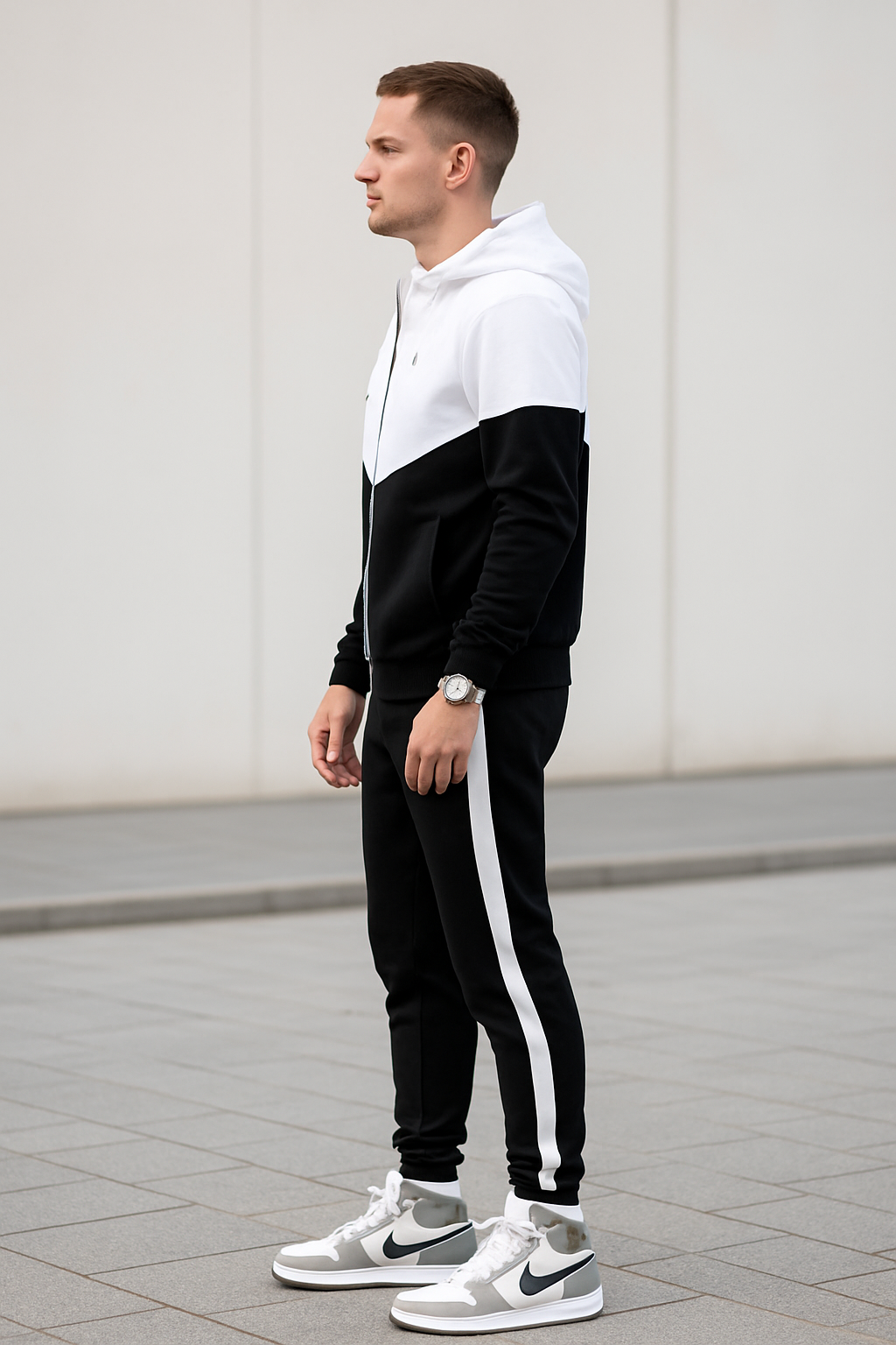 Heren Trainingspak Twee Delige set, Jas Met Capuchon En Jogger Broek, Casual Sportkleding Pak | VIQA VIQA© NEDERLAND