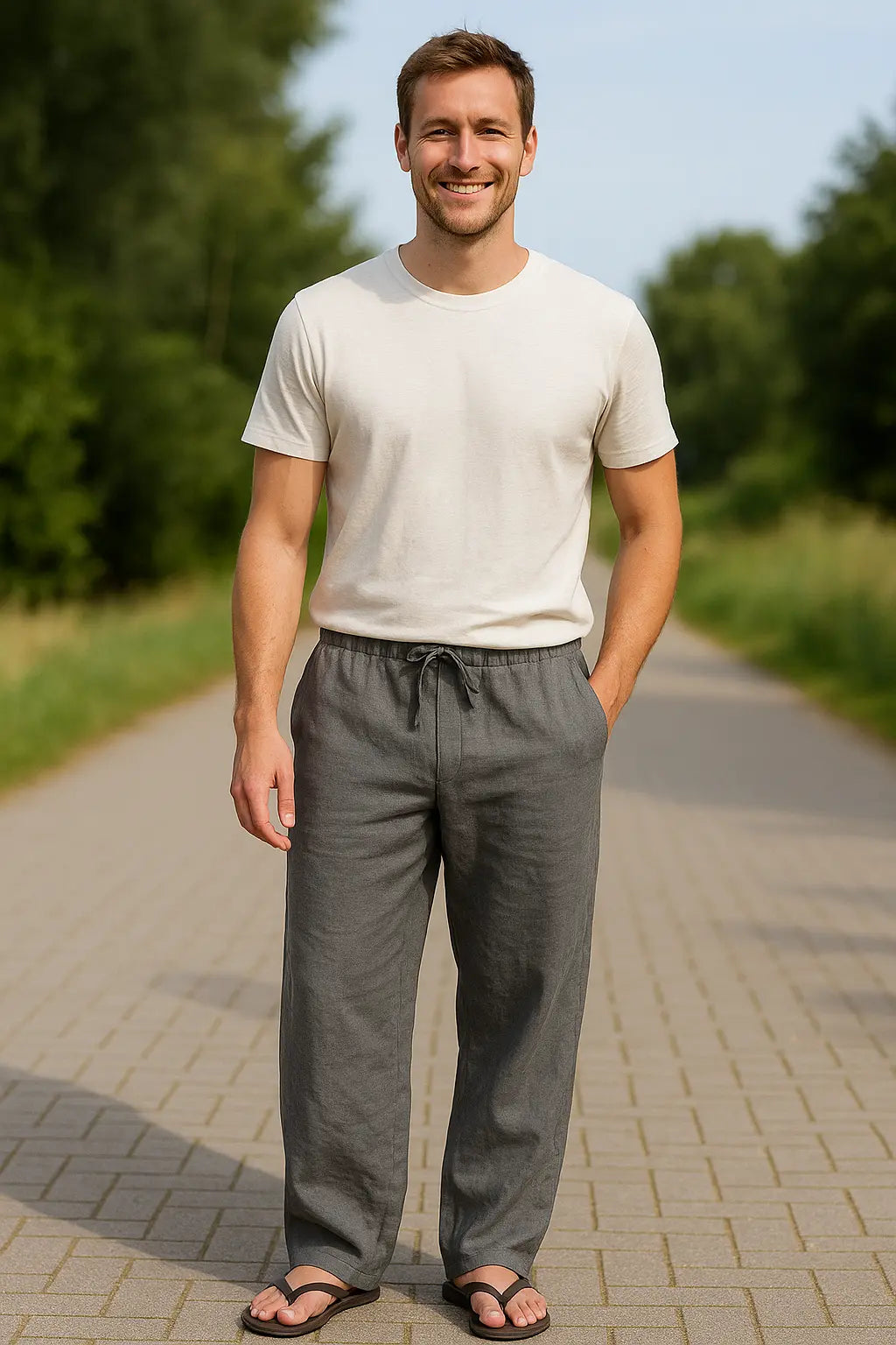 Heren Zomerbroek, Ademende Losse Rechte Broek, Casual Effen Kleur Streetwear | VIQA VIQA© NEDERLAND