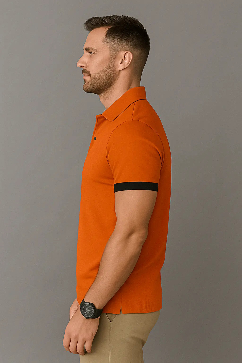 Harvey Oranje Korte Mouw Herenpolo VIQA© NEDERLAND