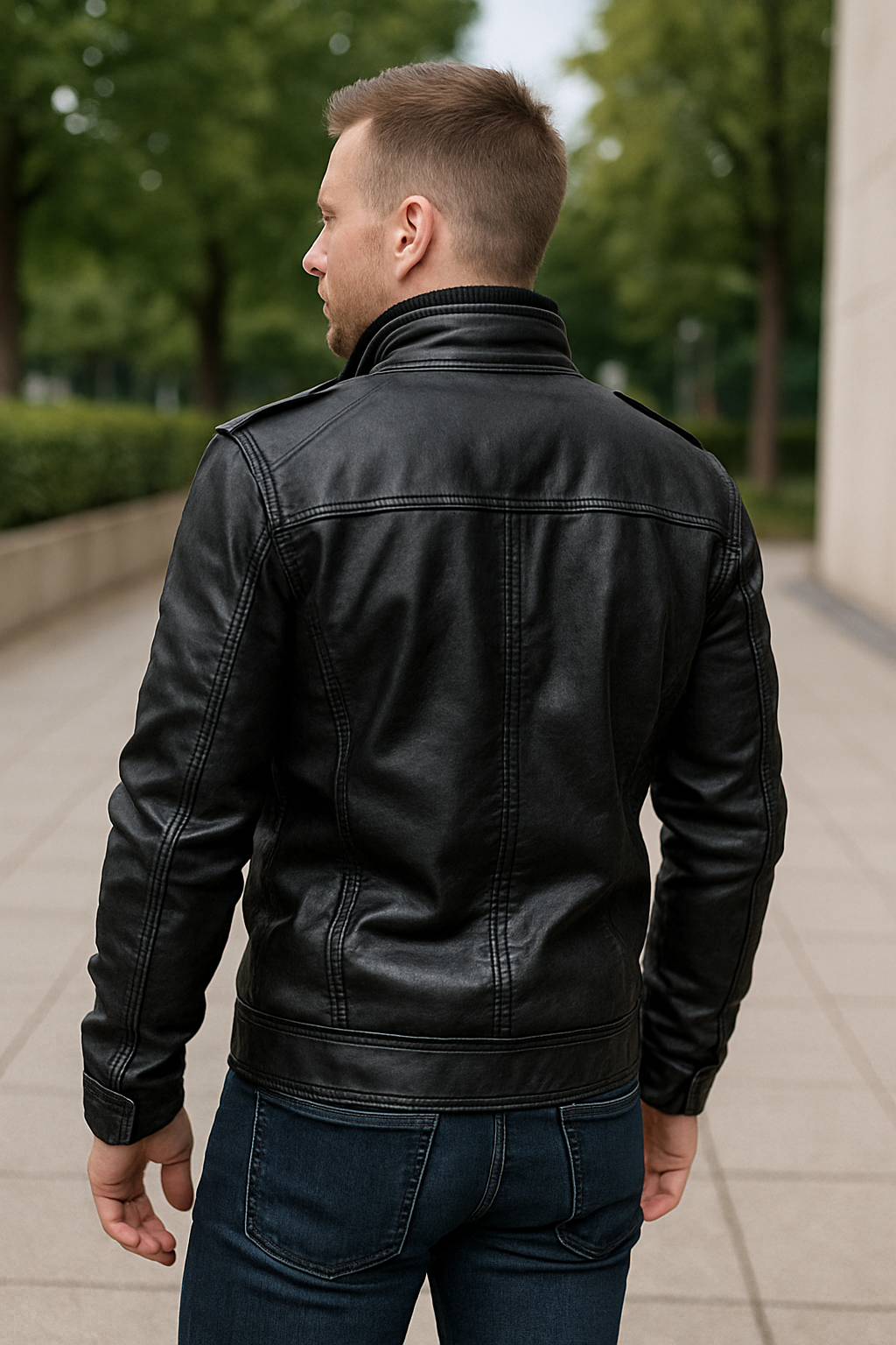 Leren Motorjas Voor Heren, Motorjas Van PU, Casual Dikke Bovenkleding Voor Winter | VIQA VIQA© NEDERLAND