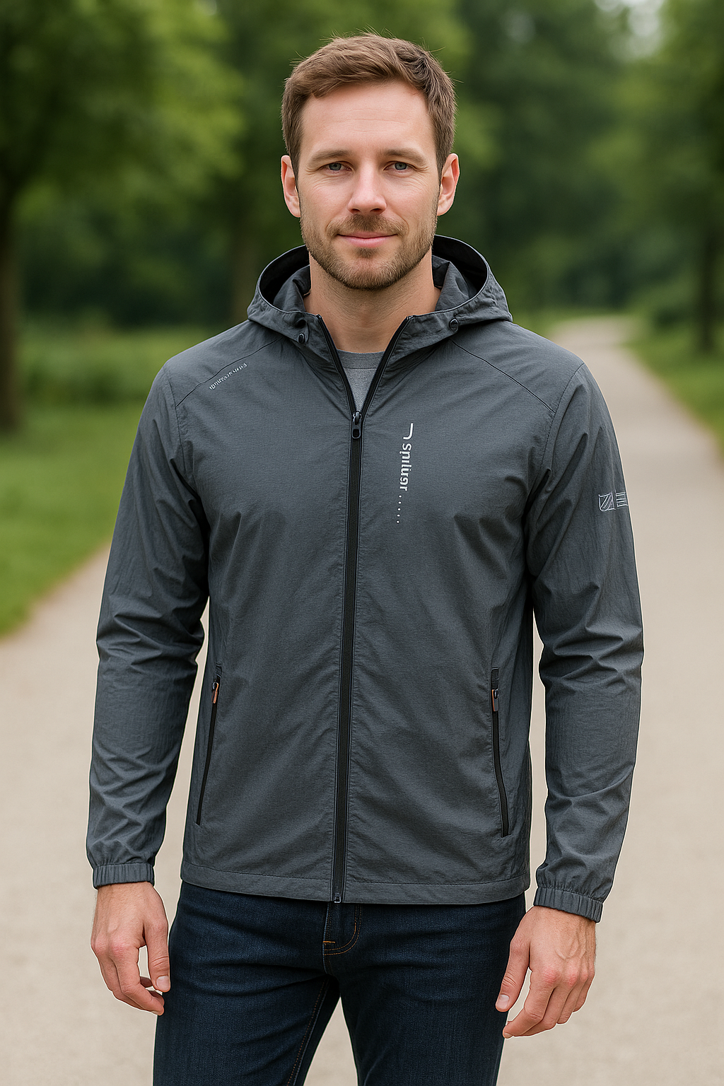 Heren Zomer Sneldrogend Windjack Met Capuchon, Lichtgewicht Outdoor Wandel- en Fietsjack | VIQA VIQA© NEDERLAND