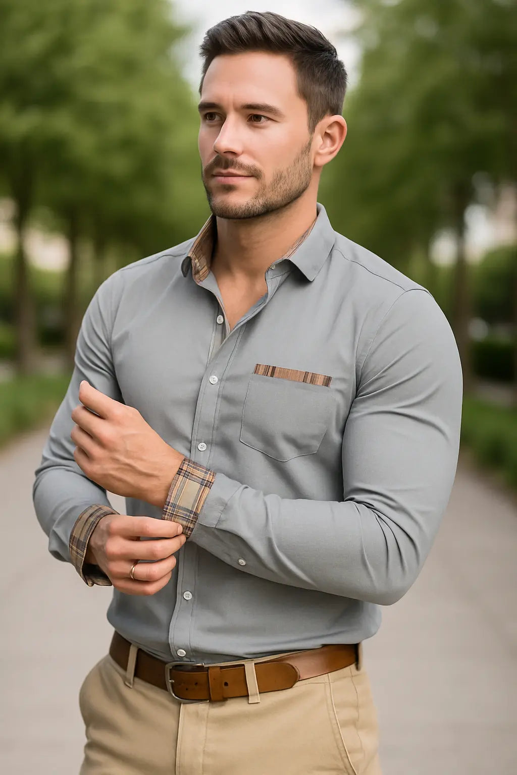 Heren Zakelijk Casual Overhemd, Zacht Overhemd Met Revers, Comfortabel Daglijke Overhemd Met Lange Mouwen | VIQA VIQA© NEDERLAND