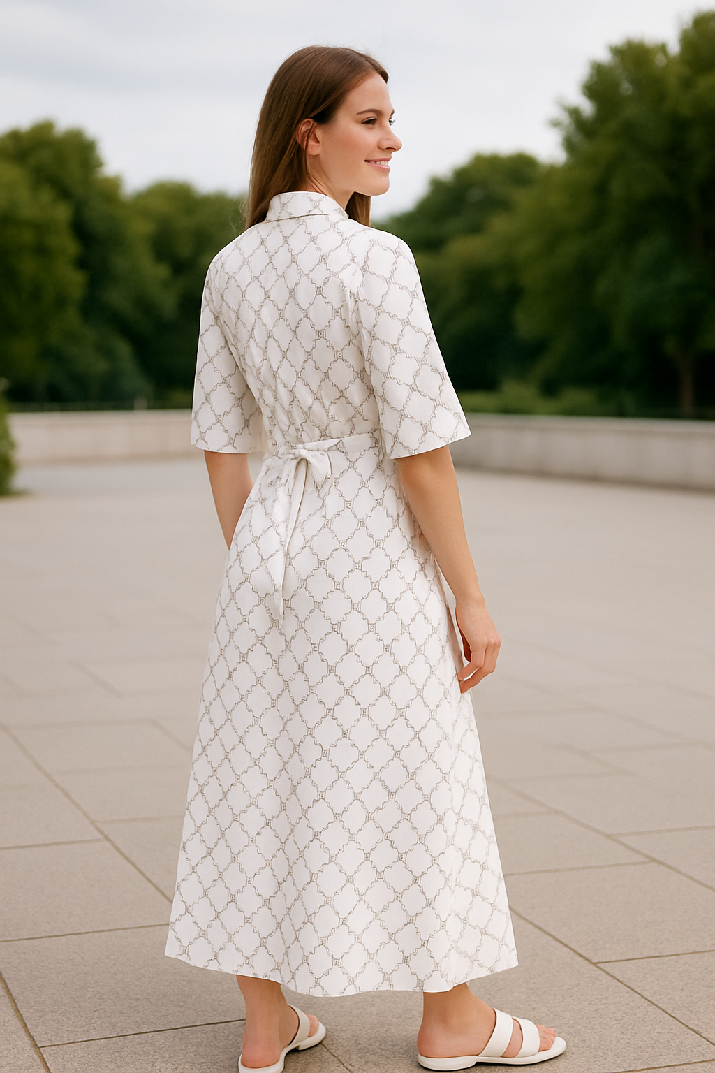 Dames Geruit Shirt Jurk, Kant-Up Losse Pasvorm Met Letter Print, Casual Enkel Breasted Zomer Outfit | VIQA VIQA© NEDERLAND