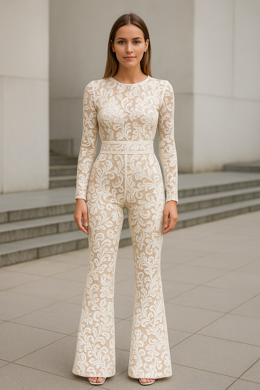 Sexy Kanten Bodycon Jumpsuit Voor Dames, Bloemenborduursel Lange Mouwen Rompertje, Winter Herfst Slim Pasvorm | VIQA VIQA© NEDERLAND