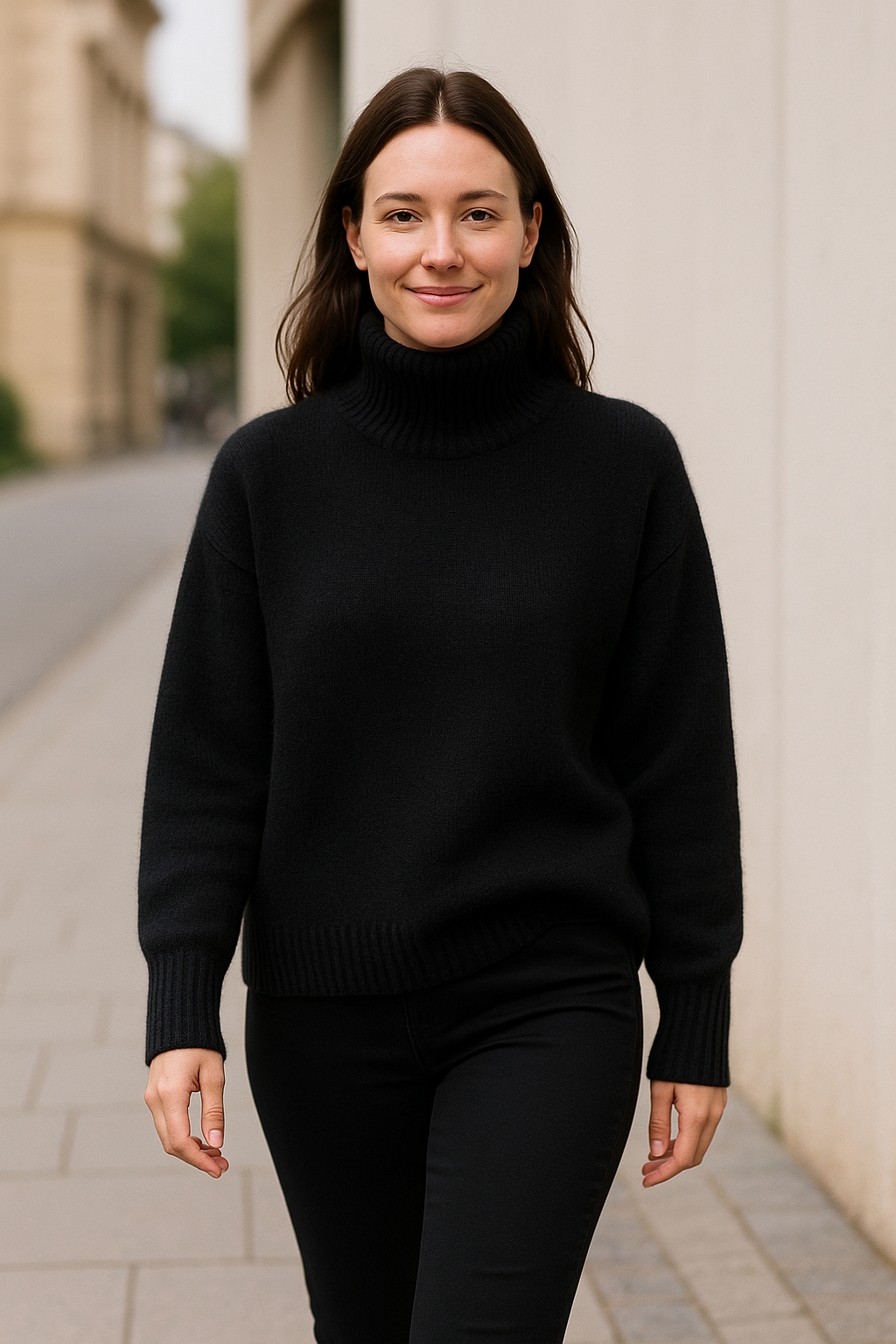 Women’s Turtleneck Pullover Sweater, Thick Knitted Jumper, Autumn Winter Office Knitwear Top | VIQA© NEDERLAND