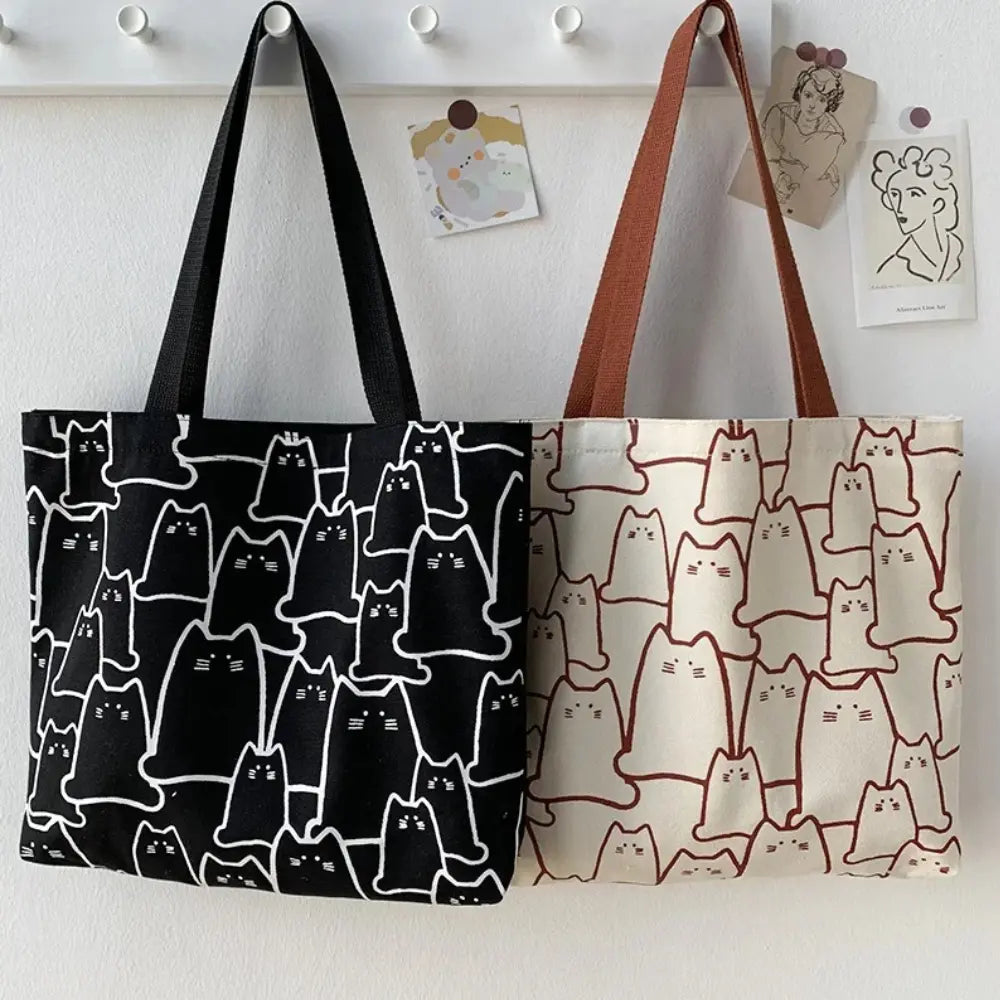 Handtas Winkelen Met Kat VIQA© NEDERLAND