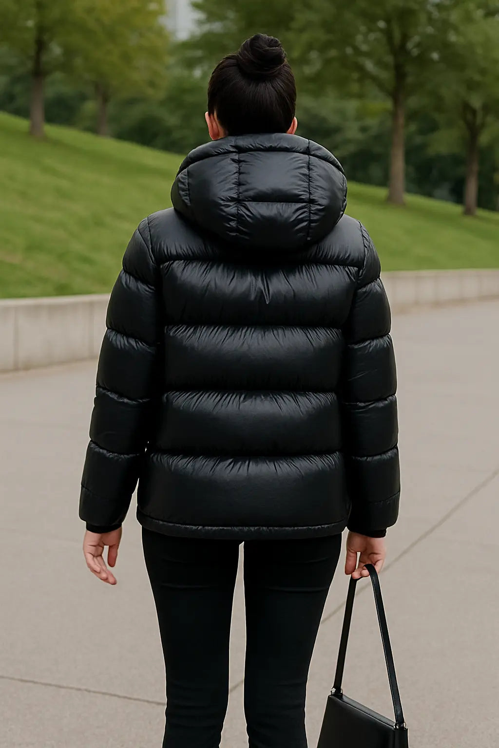 Dames Parka Winter Donsjack, Wit Eendendons Jas met Capuchon, Sneeuwkleding | VIQA VIQA© NEDERLAND