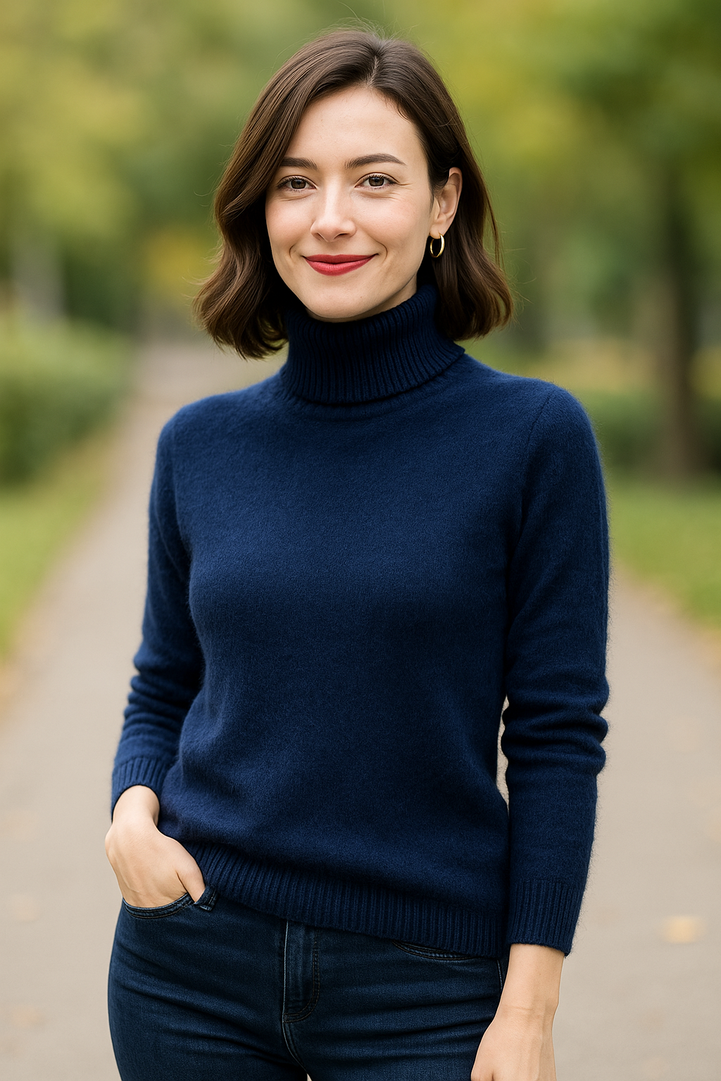 Dames Mink Kasjmier Trui, Dikke Warme Gebreide Trui, Hoge Revers Herfst En Winter Top | VIQA VIQA© NEDERLAND