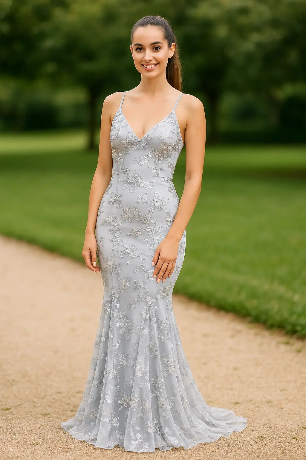 Dames Bodycon Maxi Jurk Met Lovertjes En Mazen, Sexy V-Hals Spaghettibandjes Rugloos Avondjurk | VIQA VIQA© NEDERLAND