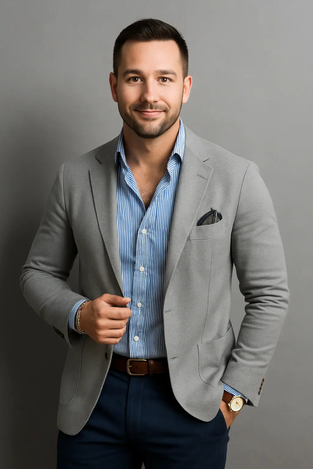 Rico Heren Blazer Met Lange Mouw VIQA© NEDERLANDGrijs-2XL