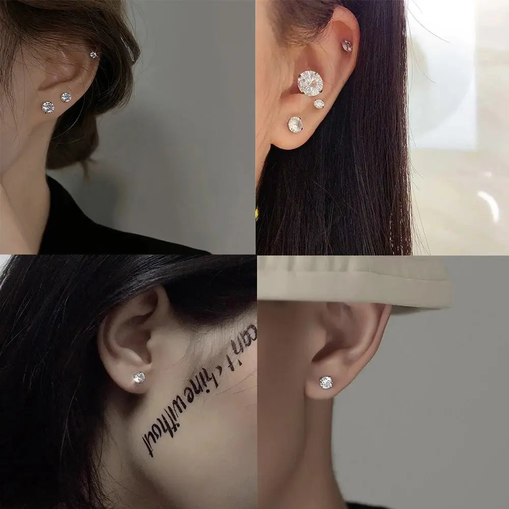 Edelstaal Kristallen Studs Oorbellen Voor Dames En Heren VIQA© NEDERLAND