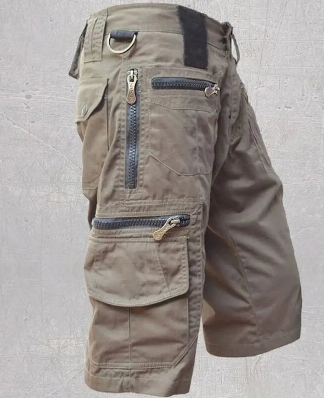 Tactische Herenshort Met Rits VIQA© NEDERLANDBeige-2XL