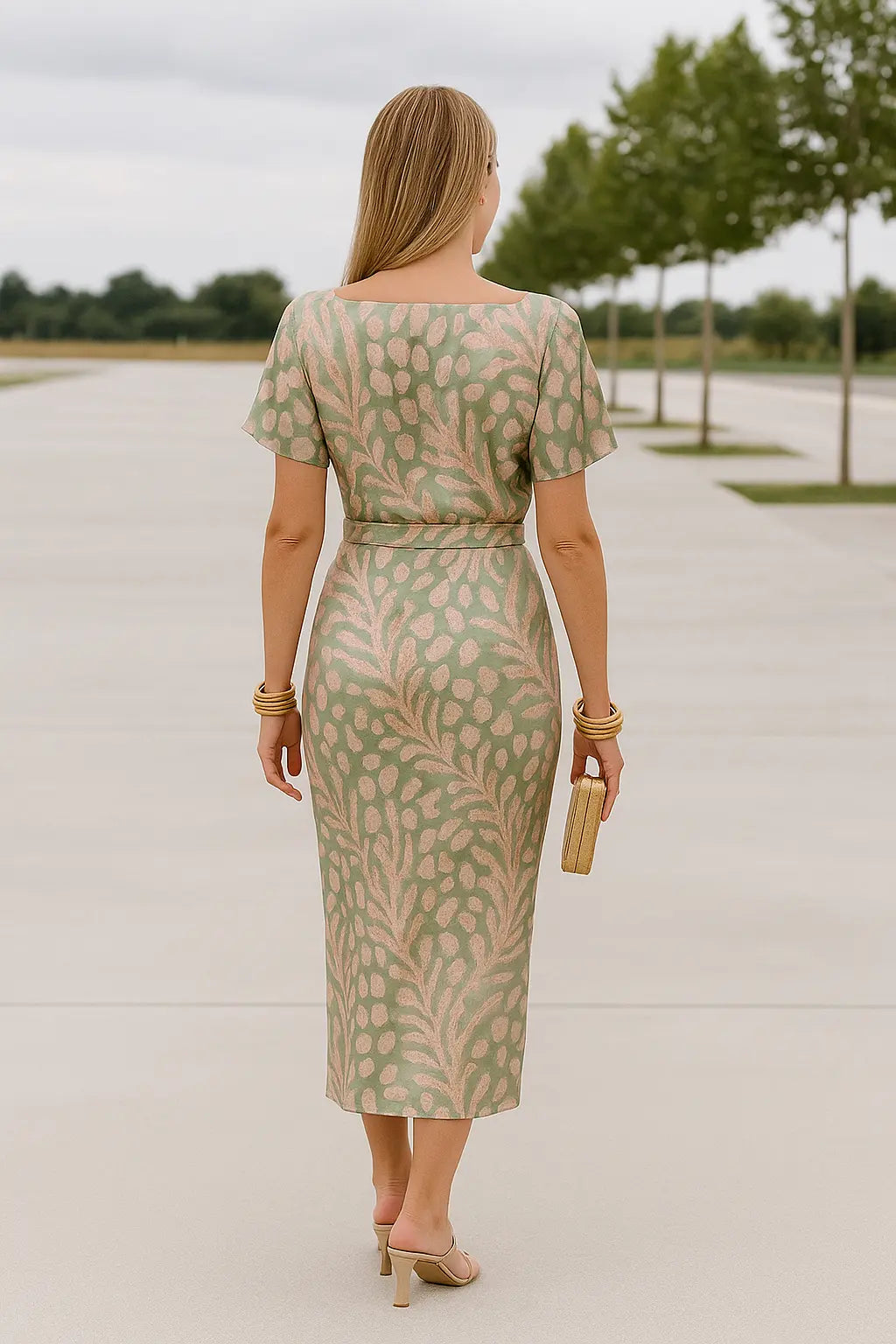 Dames Bodycon Jurk, Sexy V-Hals Jurk Met Print, Korte Mouwen, Gedraaide Taille En Lange Zomerjurk | VIQA VIQA© NEDERLAND