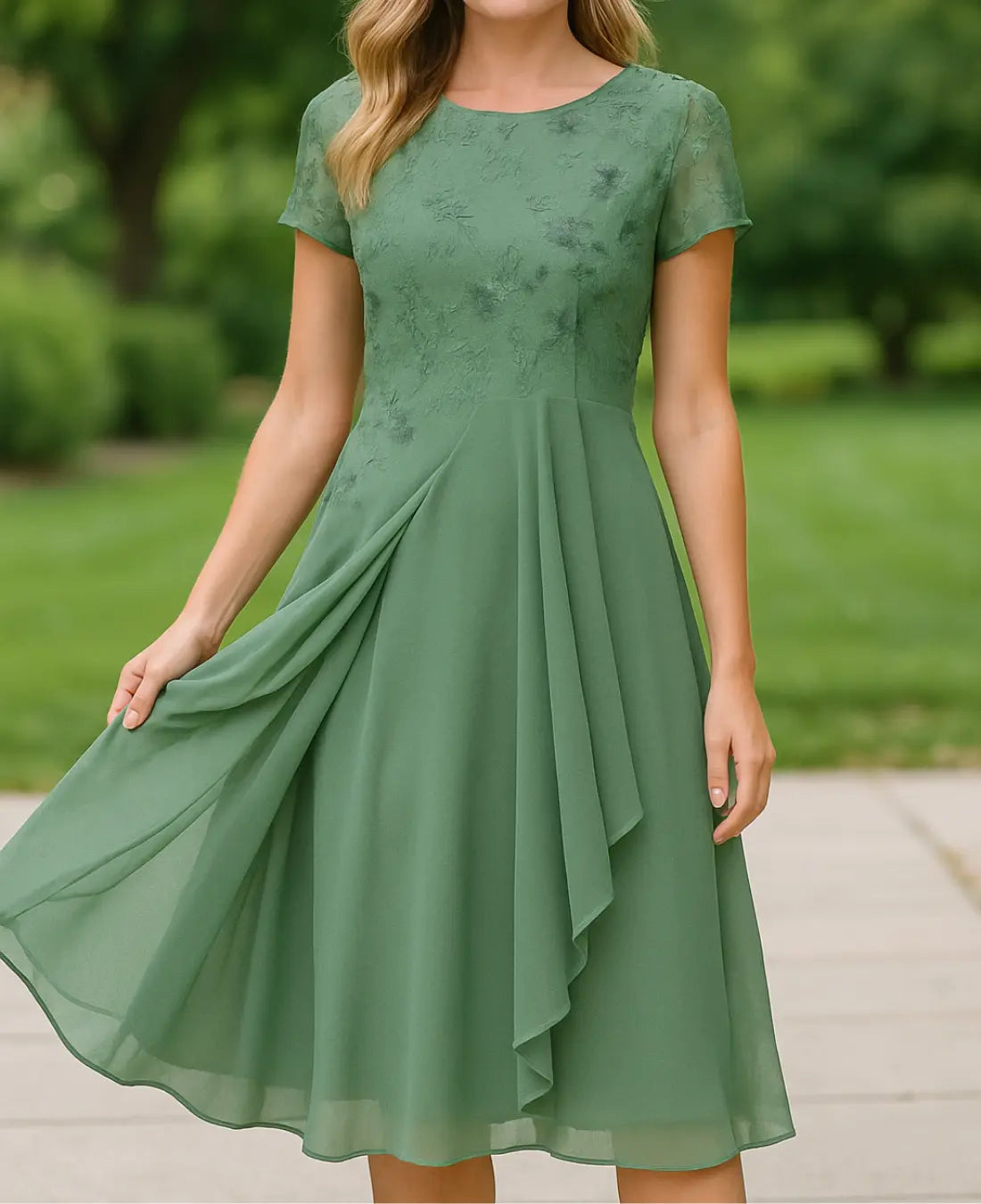 Angie Elegante Maxi Kanten Feestjurk VIQA© NEDERLAND