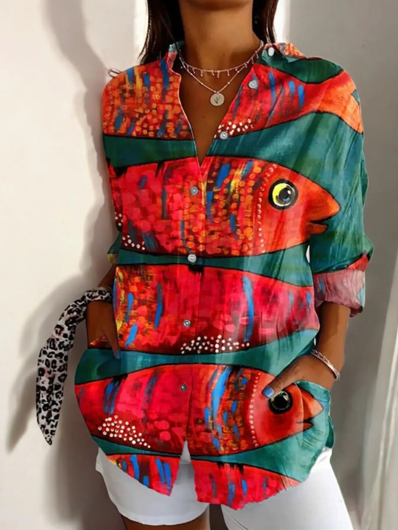 Debra Elegante Bloemenprint Blouse VIQA© NEDERLANDGroen-2XL