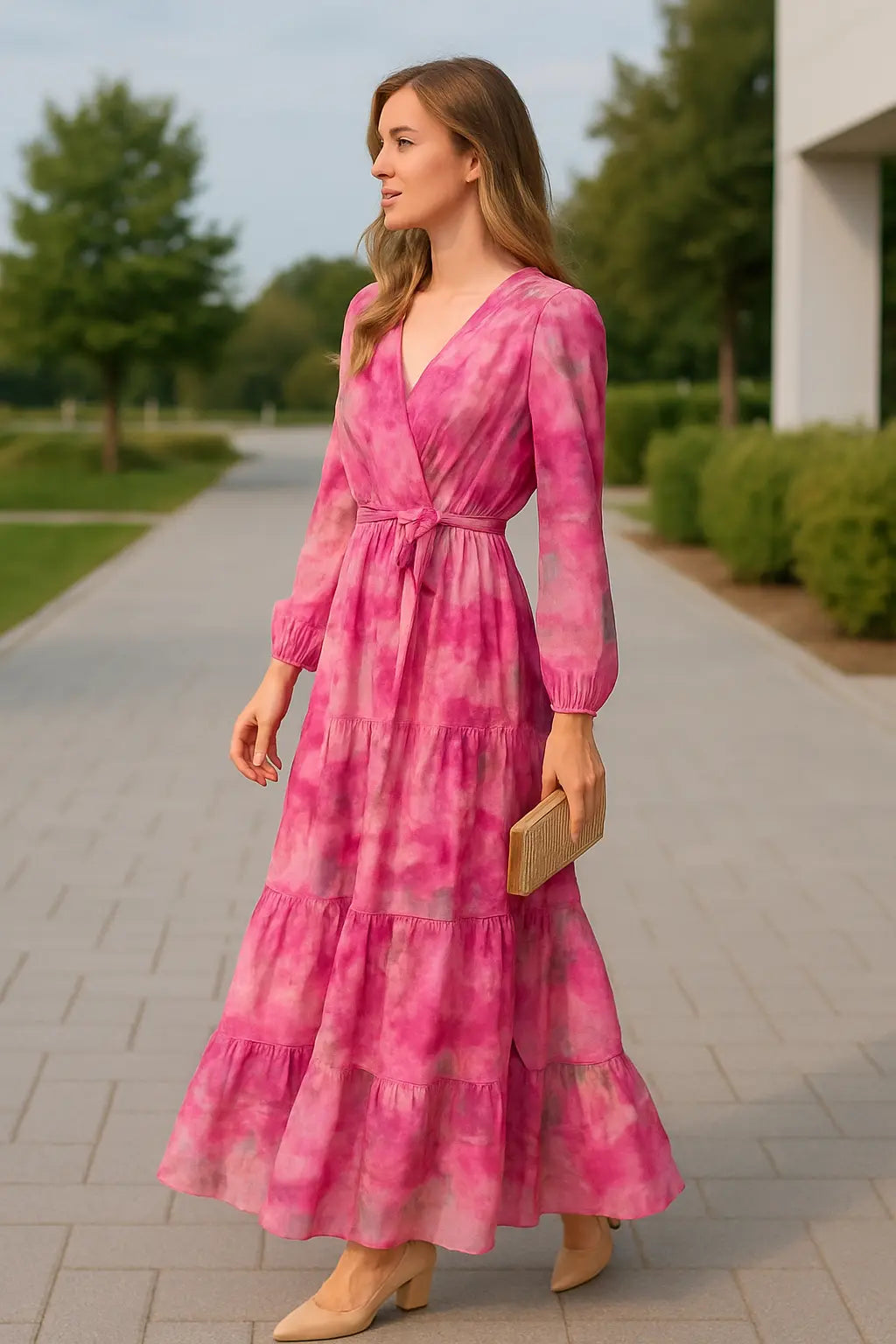 Elegante Gala Jurk Voor Dames, Avondjurk Met Print, Herfst Bruiloft Gast Outfit | VIQA VIQA© NEDERLAND