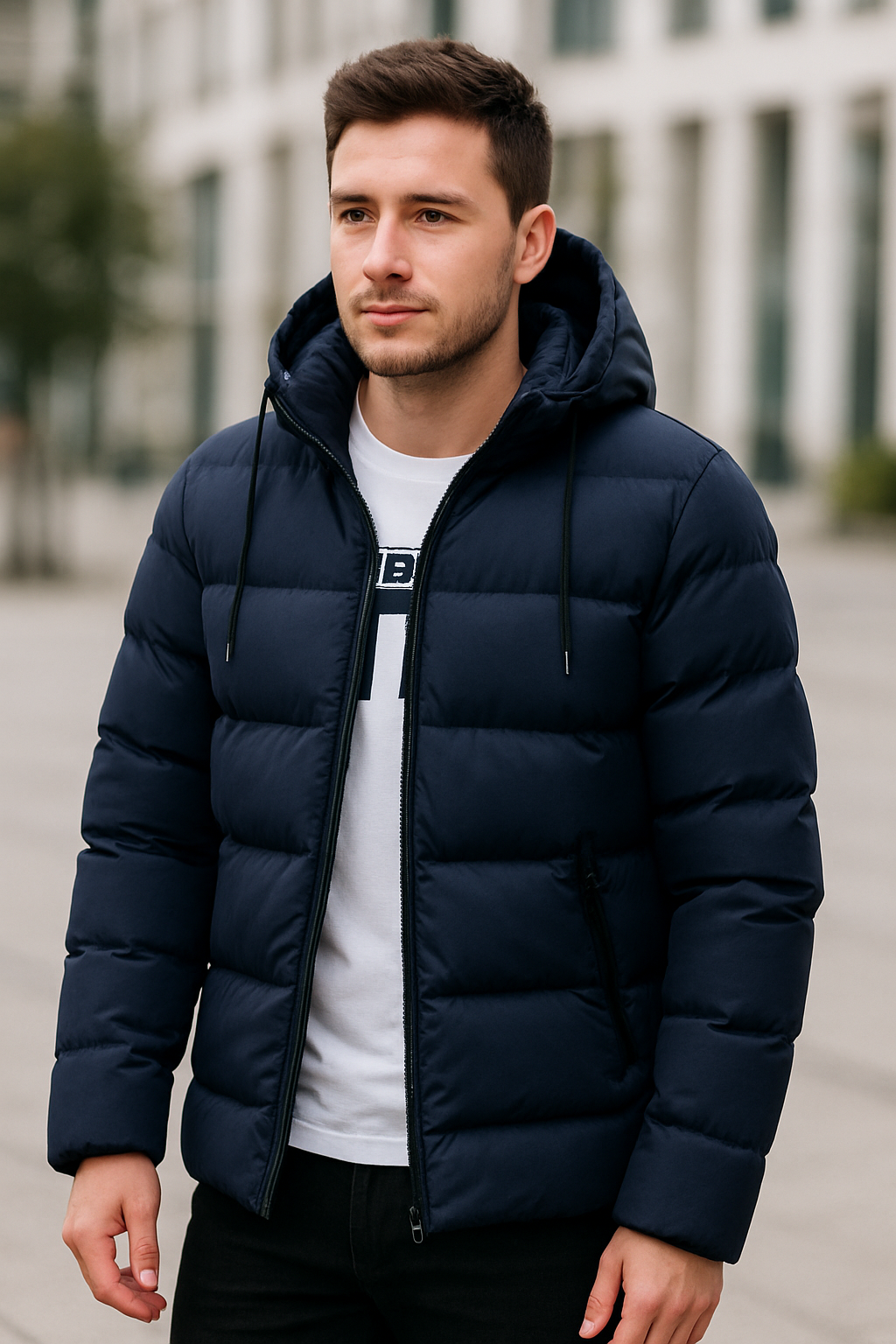 Heren Winterparka, Dikke Pufferjas met Capuchon, Casual Warme Outdoorjas | VIQA VIQA© NEDERLAND