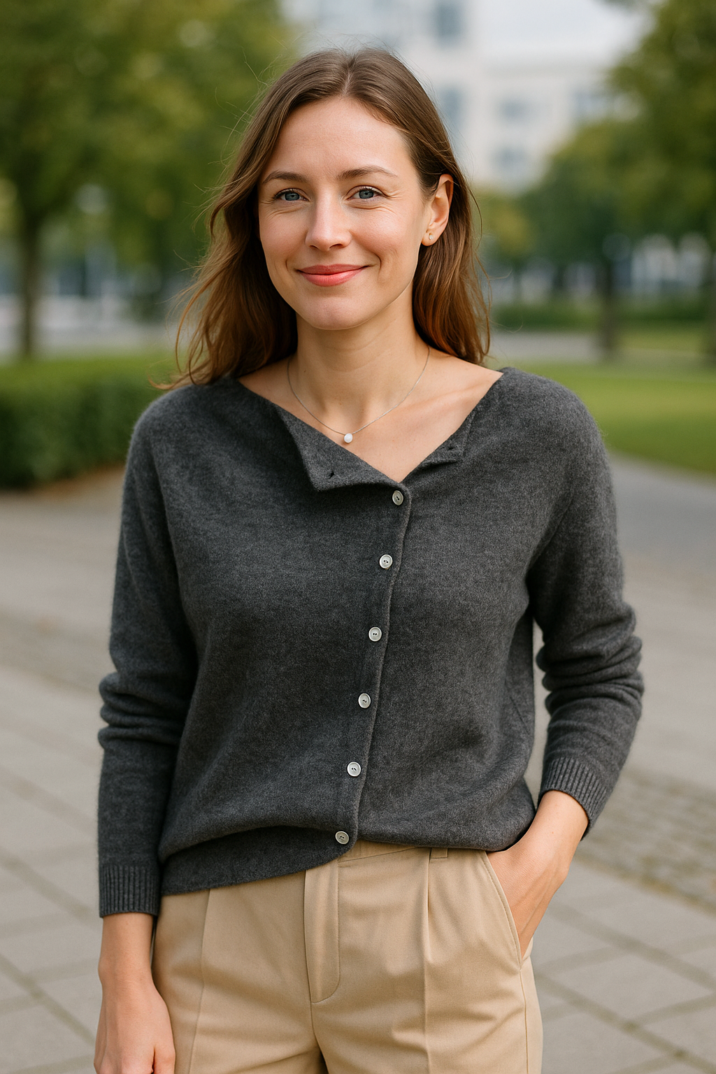 Dames Kasjmier Gebreide Vest, Effen O-Hals Enkel-Breasted Trui Top, Winter Herfst Breiwerk | VIQA VIQA© NEDERLAND
