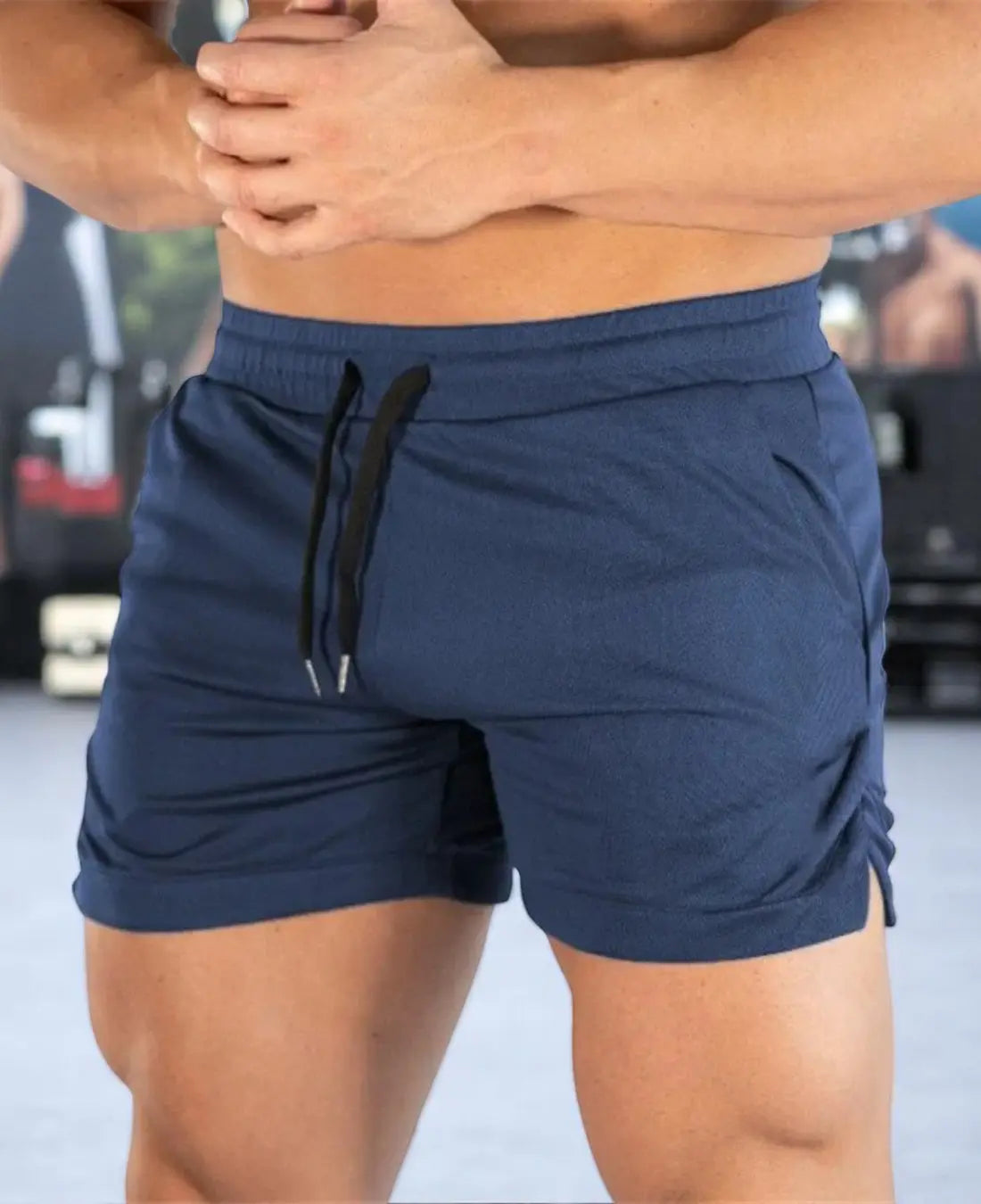 Heren Zomer Joggingshorts, Lichtgewicht Katoen, Slim Fit Sportshorts Met Zakken | VIQA VIQA© NEDERLANDBlauw-2XL