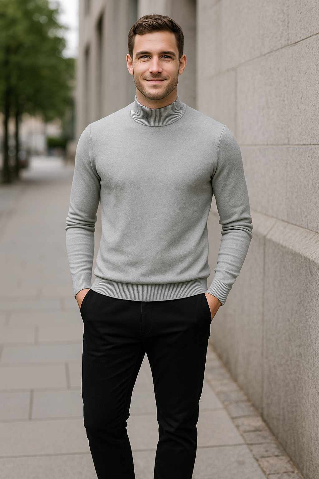 Heren Halve Coltrui, Winter Effen Kleuren Trui, Casual Coltrui | VIQA VIQA© NEDERLAND