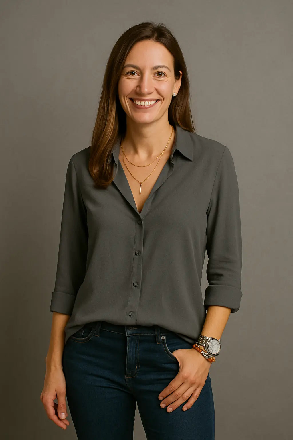 Claire Dames Ademende Chiffon Blouse VIQA© NEDERLANDGrijs-2XL