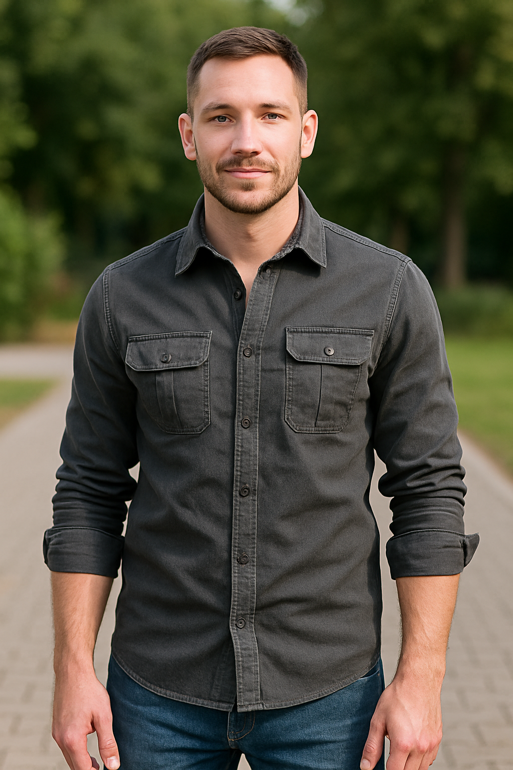 Heren Corduroy Overhemd, Enkelrijks Slim Pasvorm, Zakelijke Casual Effen Katoen Herfst En Winter Top | VIQA VIQA© NEDERLAND