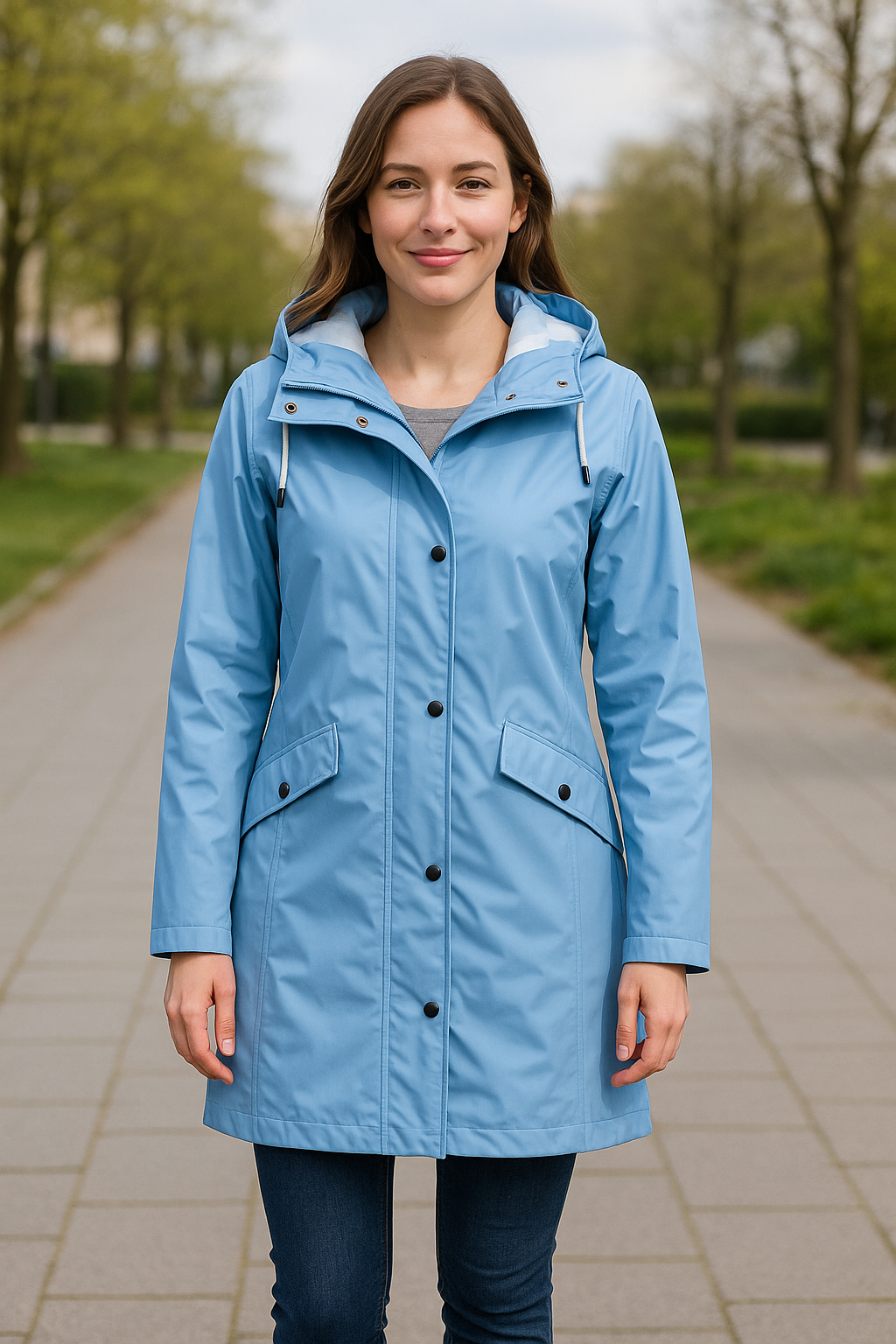 Dames Waterdichte Lange Regenjas, Capuchon Windbreaker Jas, Outdoor Casual Winddichte Jas | VIQA VIQA© NEDERLAND