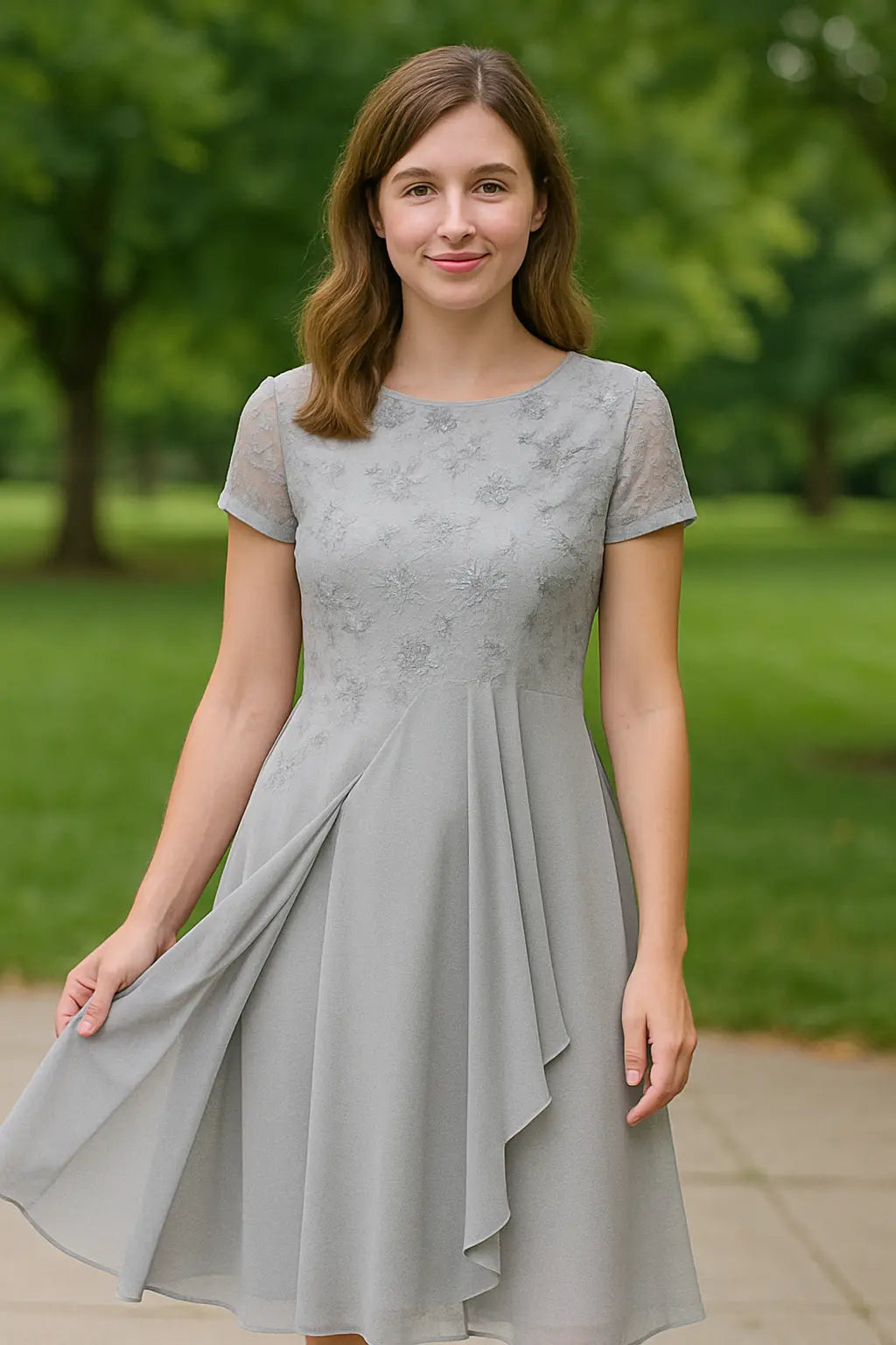 Angie Elegante Maxi Kanten Feestjurk VIQA© NEDERLAND