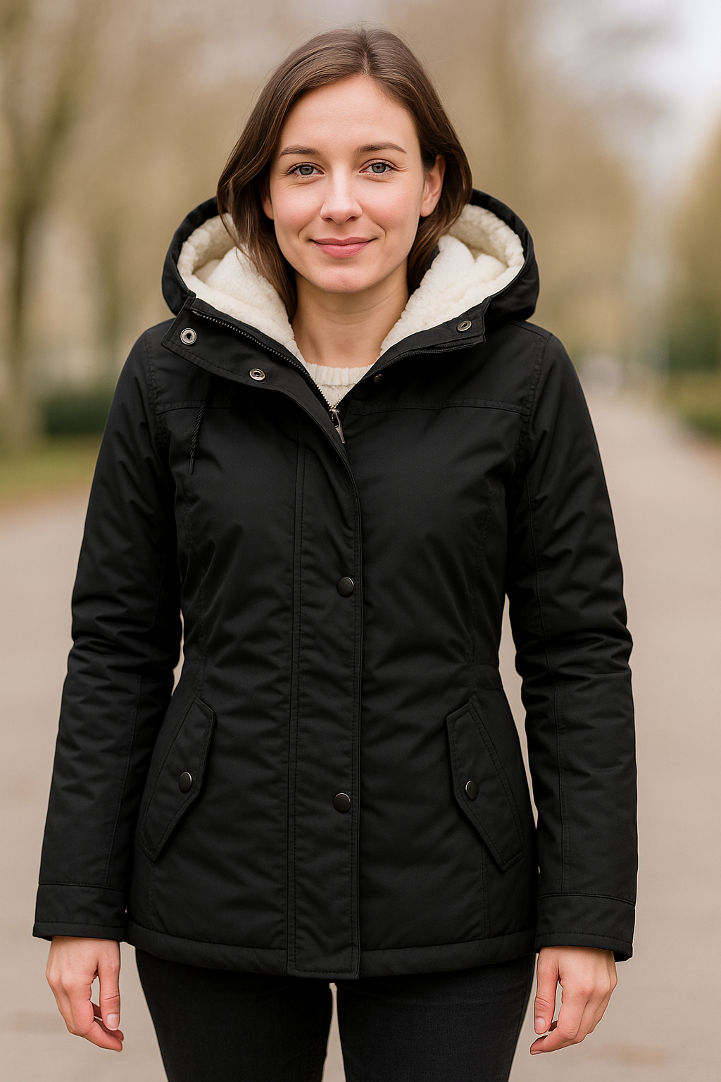 Damesjas Met Capuchon En Fleecevoering, Dikke Warme Halflange Winterjas | VIQA VIQA© NEDERLAND