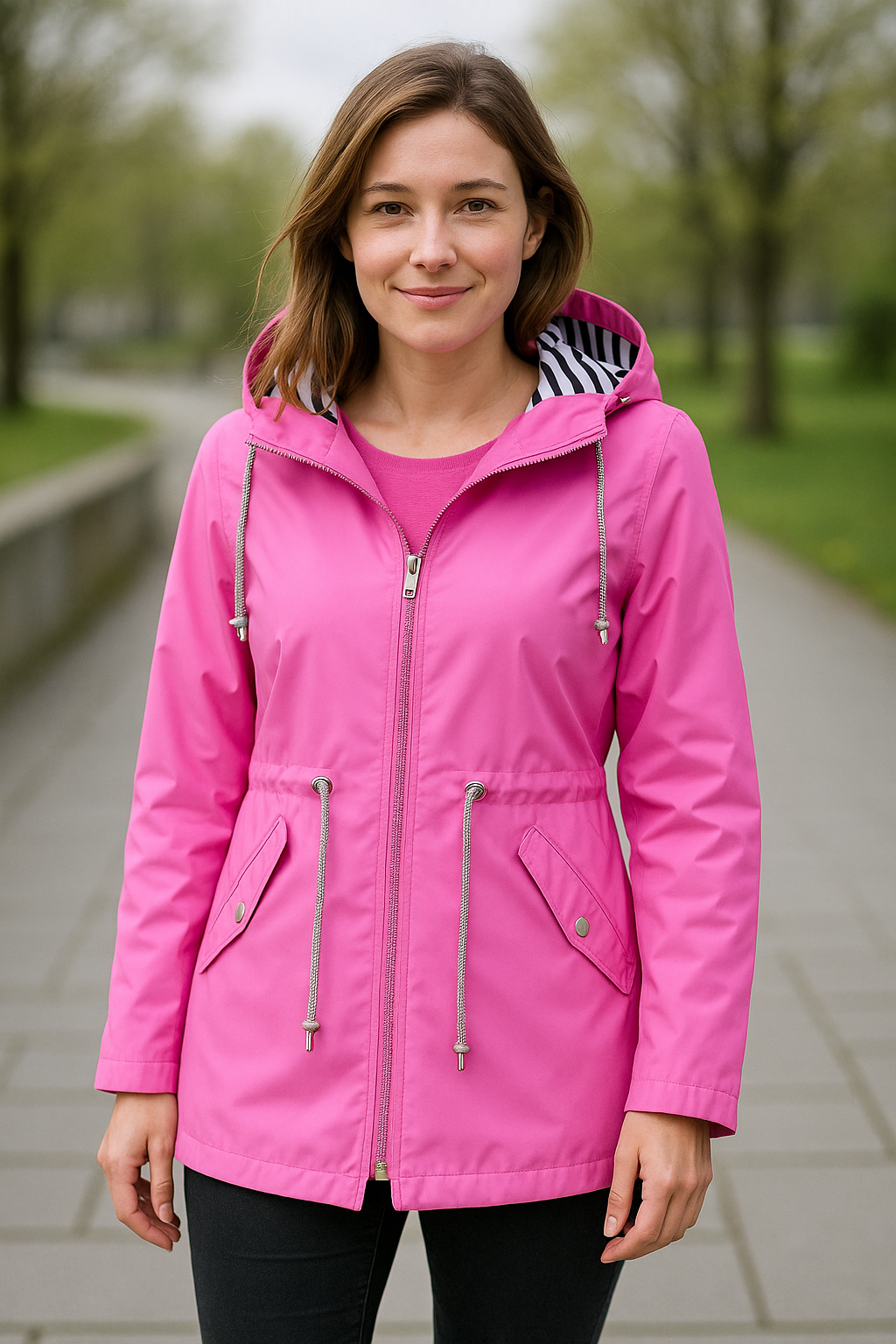 Waterdichte Regenjas voor Vrouwen, Lichtgewicht Casual Outdoor Regenjas Met Kap En Koord | VIQA VIQA© NEDERLAND