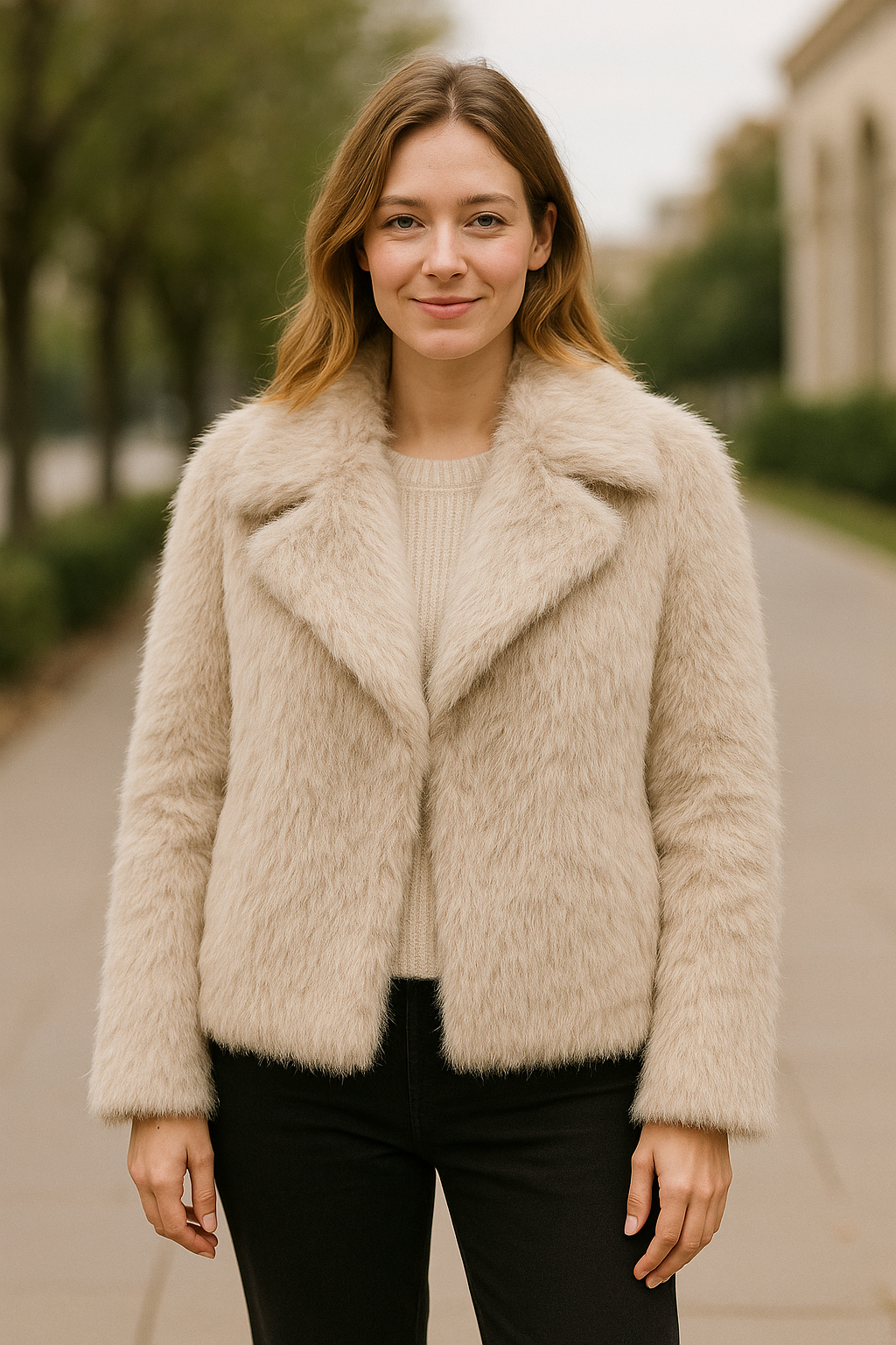 Cropped Bontjas Voor Dames, Chique Reverskraag, Dikke Winterjas Met Drukknopen | VIQA VIQA© NEDERLAND