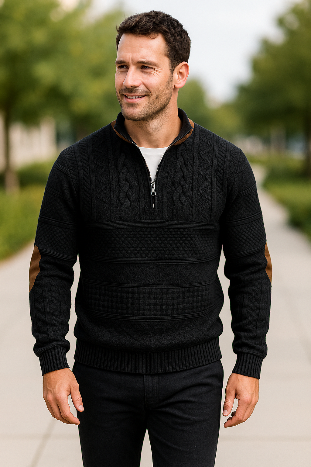 Outdoor Hoodie Voor Heren, Sweatshirt Met Ritssluiting En Jacquardprint, Casual Pullover Met Lange Mouwen | VIQA VIQA© NEDERLAND