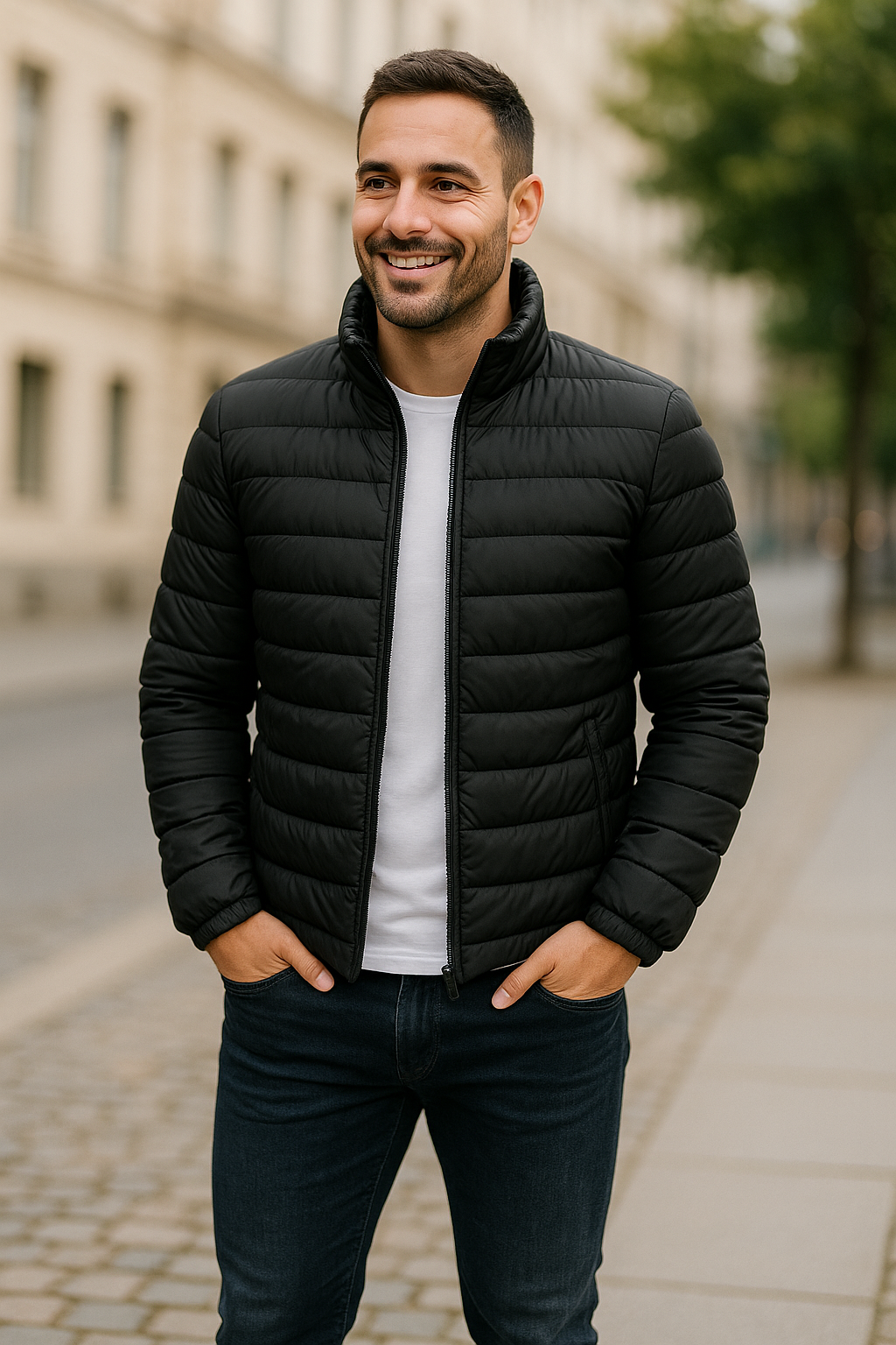 Heren Winter Dikke Katoenen Gewatteerde Donsjas, Warme Casual Staande Kraag Windjack Jas | VIQA VIQA© NEDERLAND