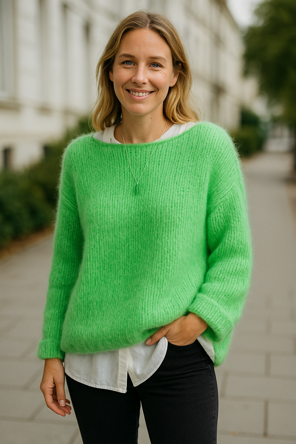 Gebreide Trui Voor Dames, Losvallend Model Met Lange Mouwen, Ronde Hals, Casual, Effen Kleur | VIQA VIQA© NEDERLAND