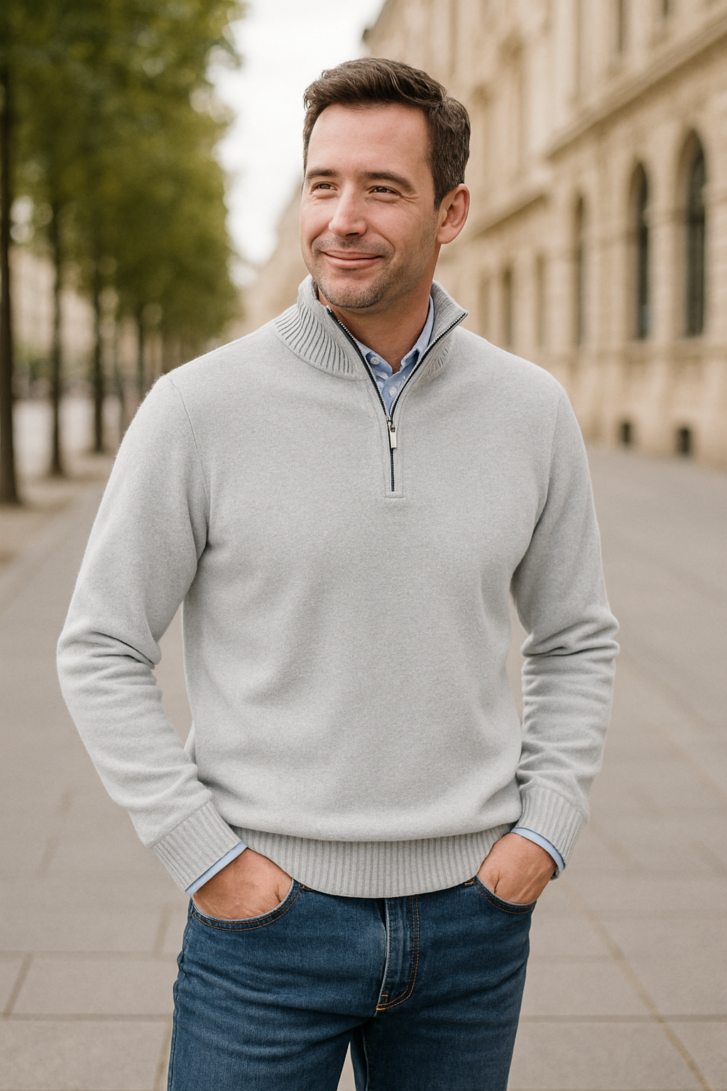 Gebreide Trui Met Rits Voor Heren, Warme Winter En Herfst Casual Kleding Voor Thuis | VIQA VIQA© NEDERLAND