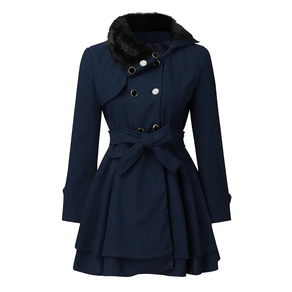 Trenchcoat Met Dubbele Borst En Riem Voor Dames VIQA© NEDERLAND