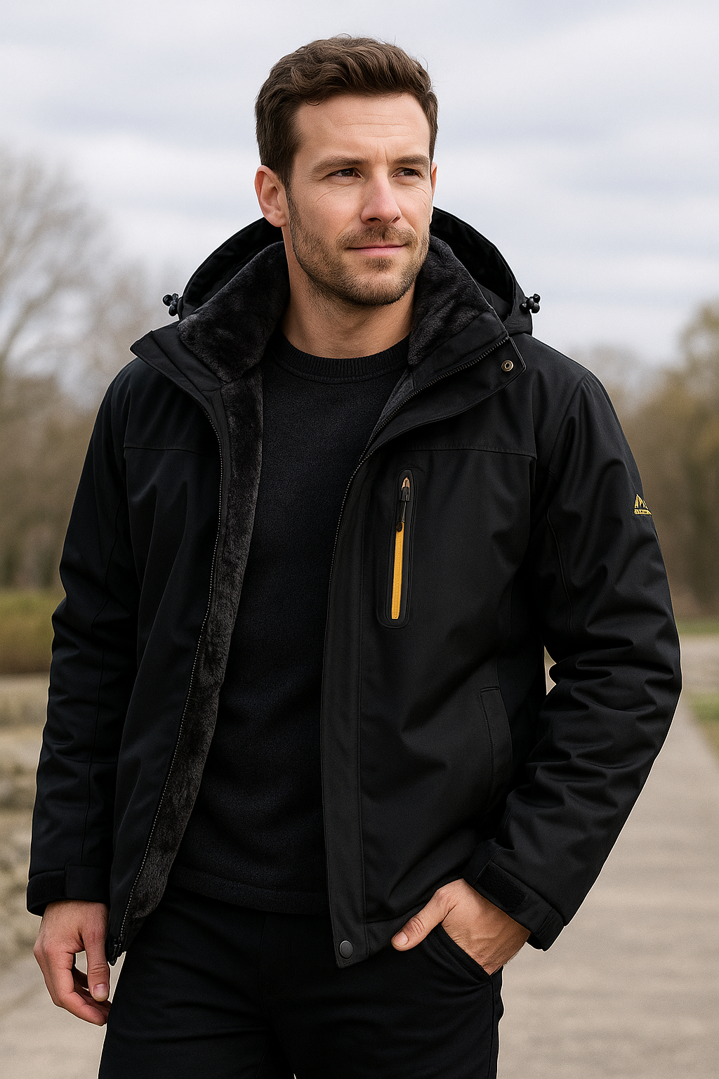 Zware Fleece Gevoerde Parka Voor Heren, Waterdichte Winddichte Ski- En Snowboardjas Met Afneembare Capuchon | VIQA VIQA© NEDERLAND