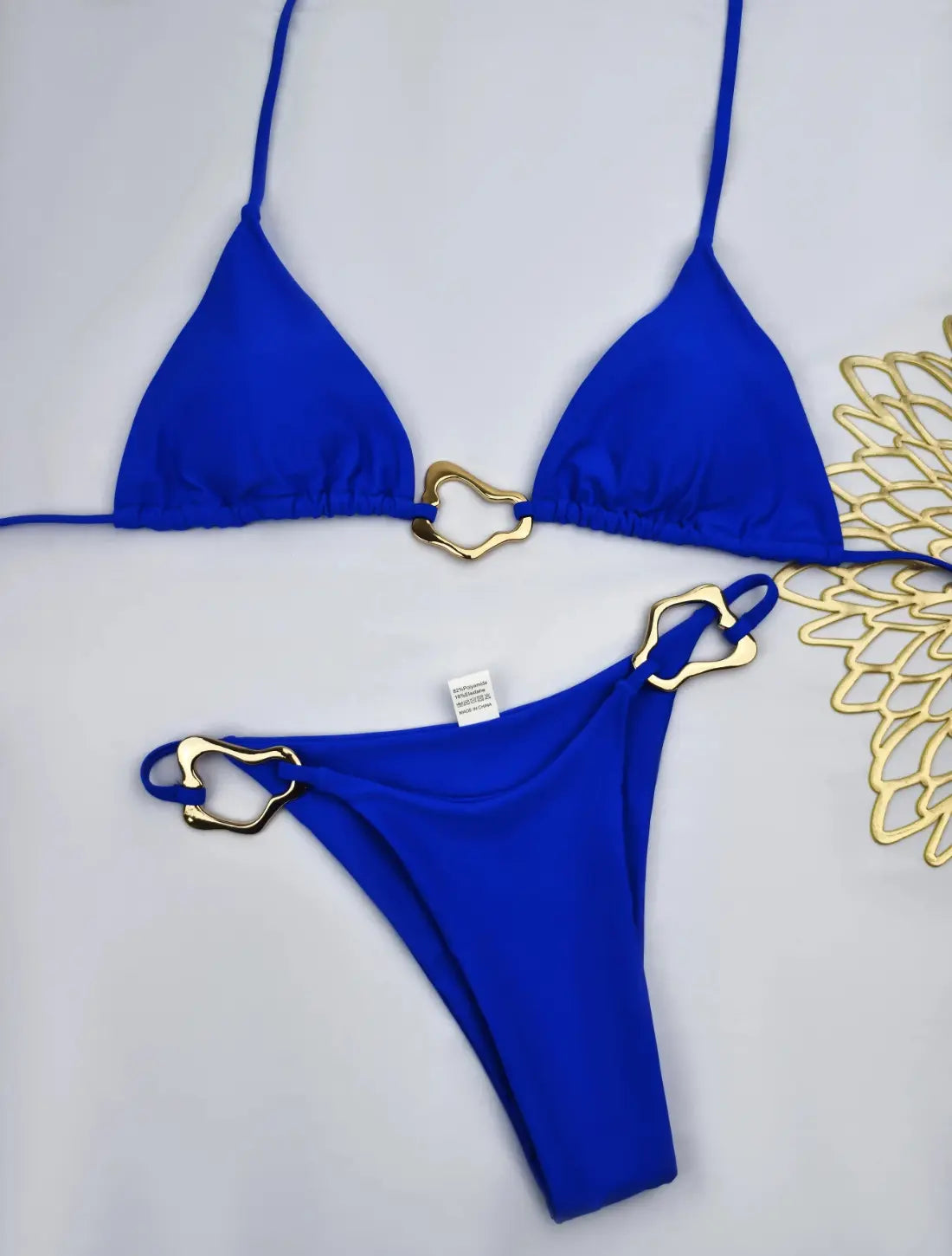Dames Zomers Tweedelig Badpak Bikini Set Met Hoge Taille | VIQA VIQA© NEDERLANDBlauw-L