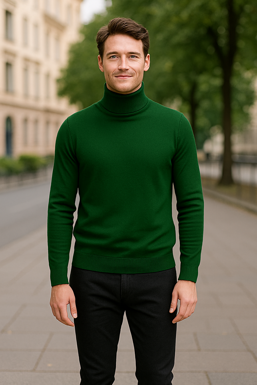 Heren Kasjmier Coltrui, Herfst Winter Warme Gebreide Trui | VIQA VIQA© NEDERLAND