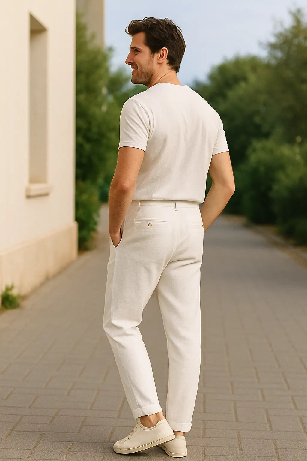 Rechte Broek Voor Heren, Casual Losvallende Broek, Ademend Voor Dagelijks Gebruik Met Zakken | VIQA VIQA© NEDERLAND