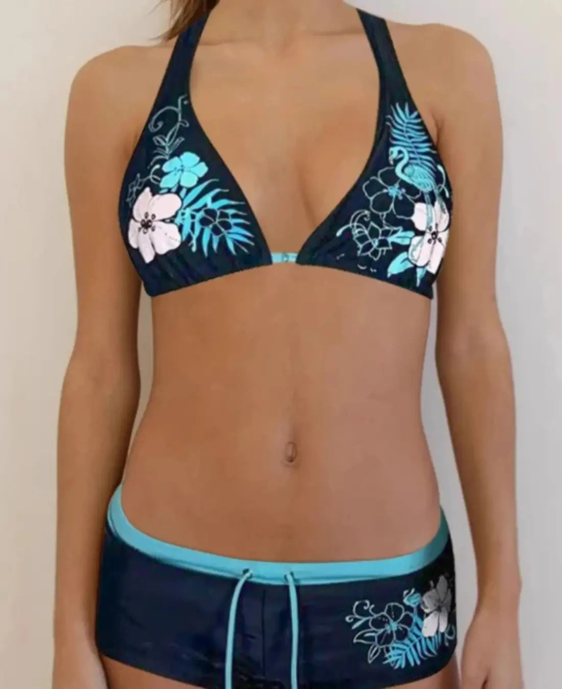 Kanten Sexy Tweedelig Badpak Voor Dames, Zomerstrandbadset | VIQA VIQA© NEDERLANDBlauw-L