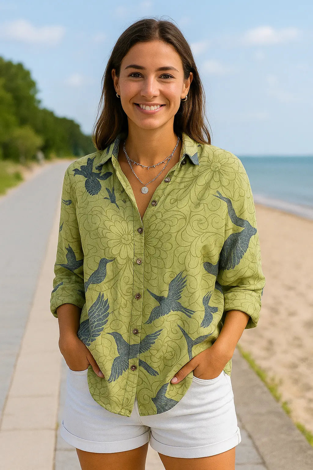 Dames Bloemen Lang Shirt, Zomertrend Halve Mouwen Gedrukte Blouse, Casual Patroon Top | VIQA VIQA© NEDERLAND